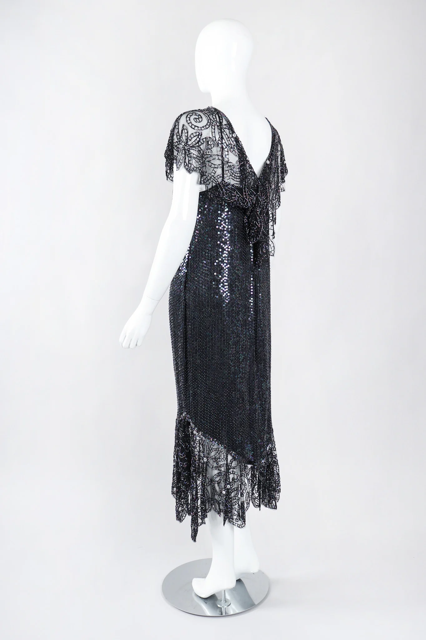 Embellished Bead Lace Dress - Image 6