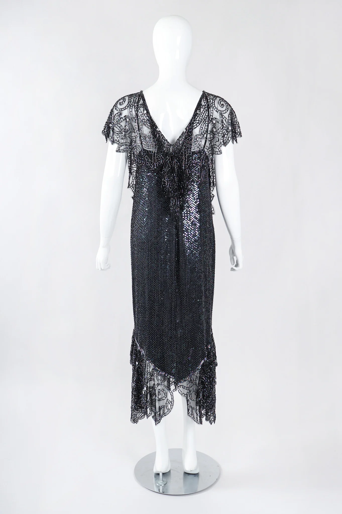 Embellished Bead Lace Dress - Image 7