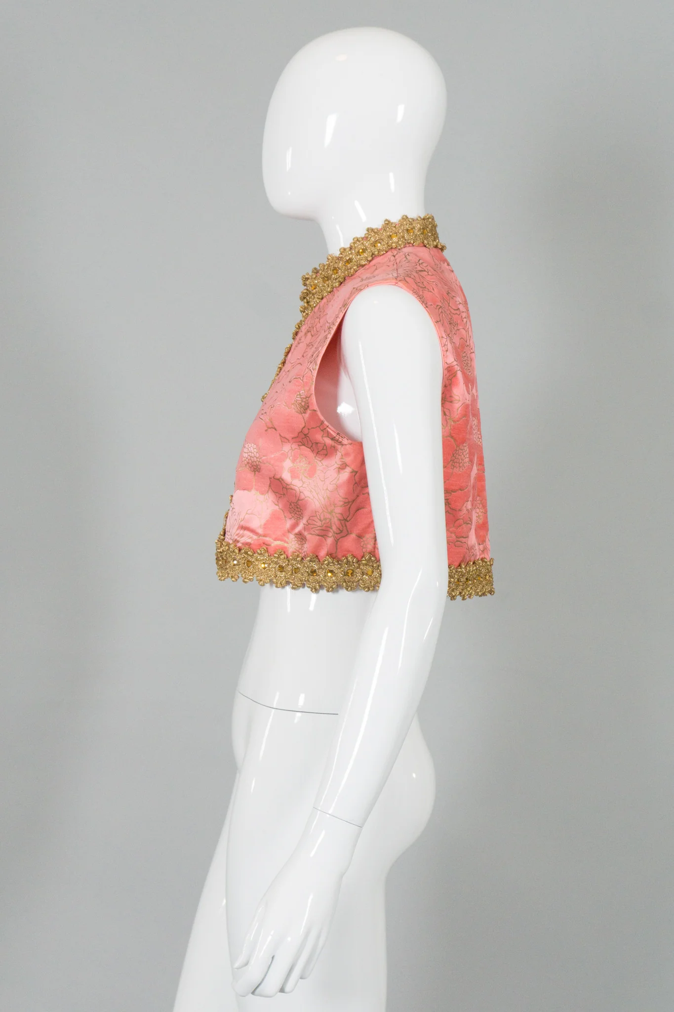 Embellished Floral Cropped Vest - Image 5