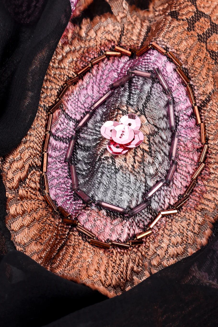 Embellished Floral Silk Caftan - Image 6
