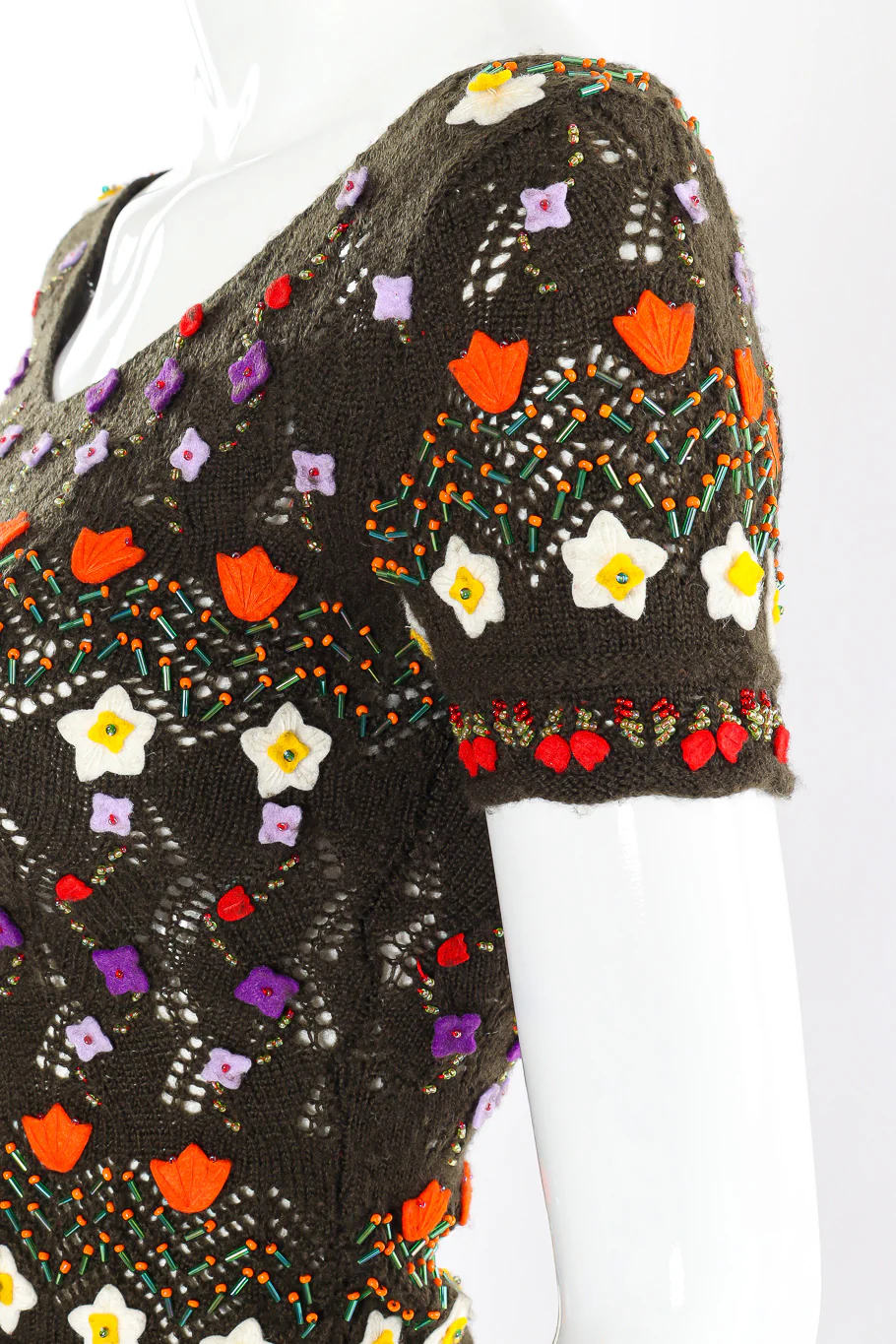 Embellished Knit Top and Skirt Set - Image 4