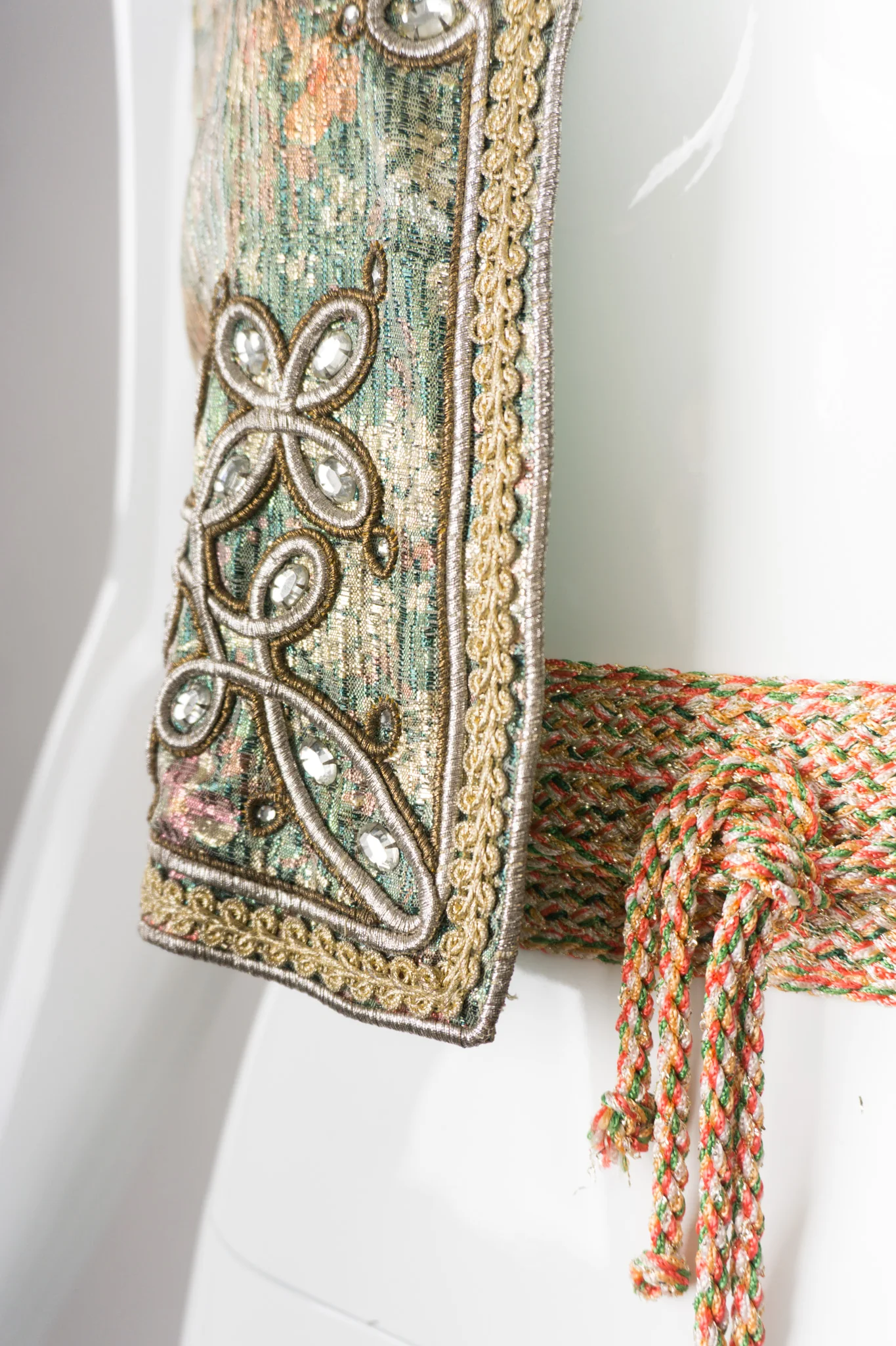 Embellished Lamé Vest & Belt Set - Image 12