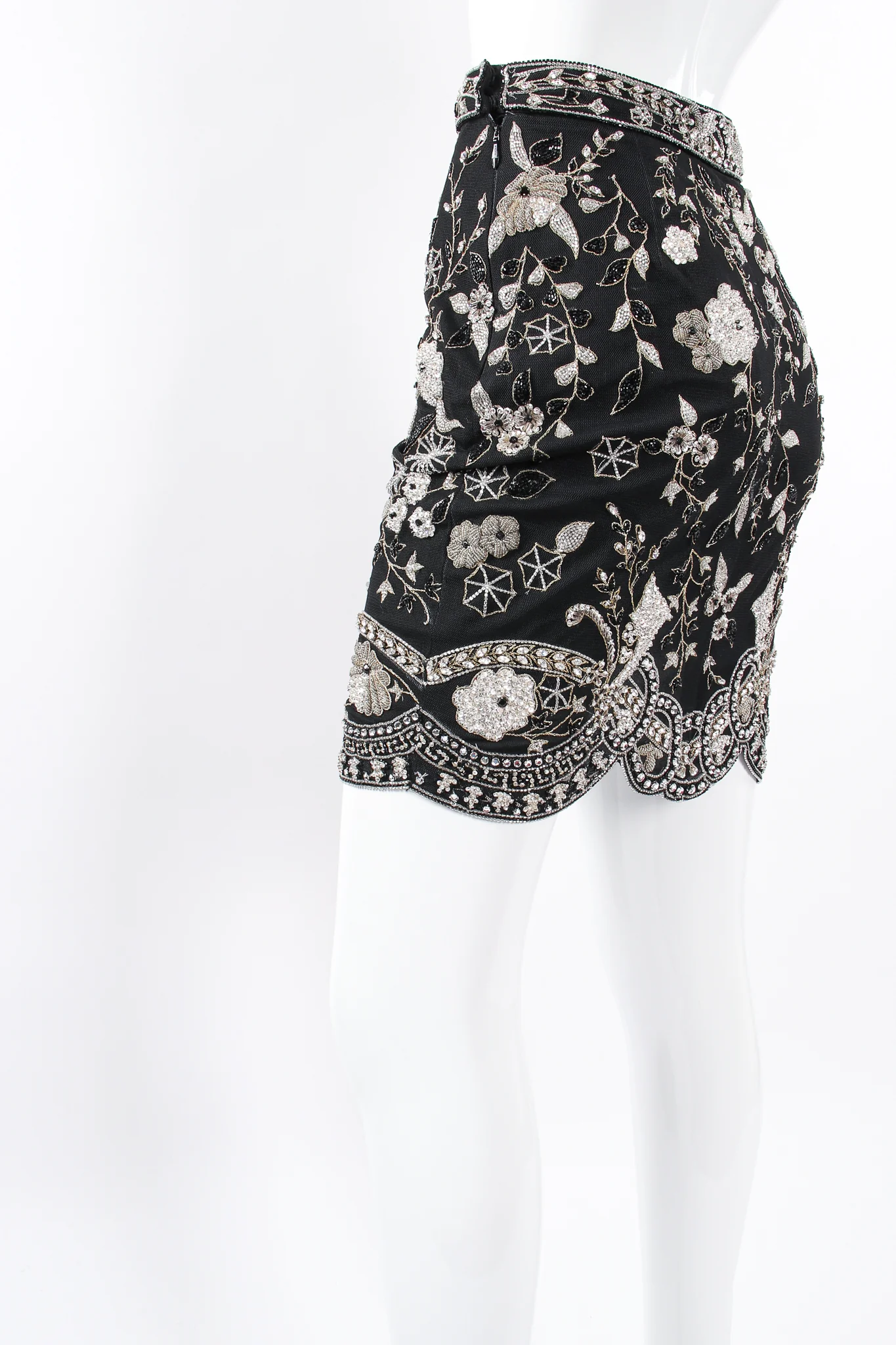 Embellished Mesh Mini Skirt - Image 2