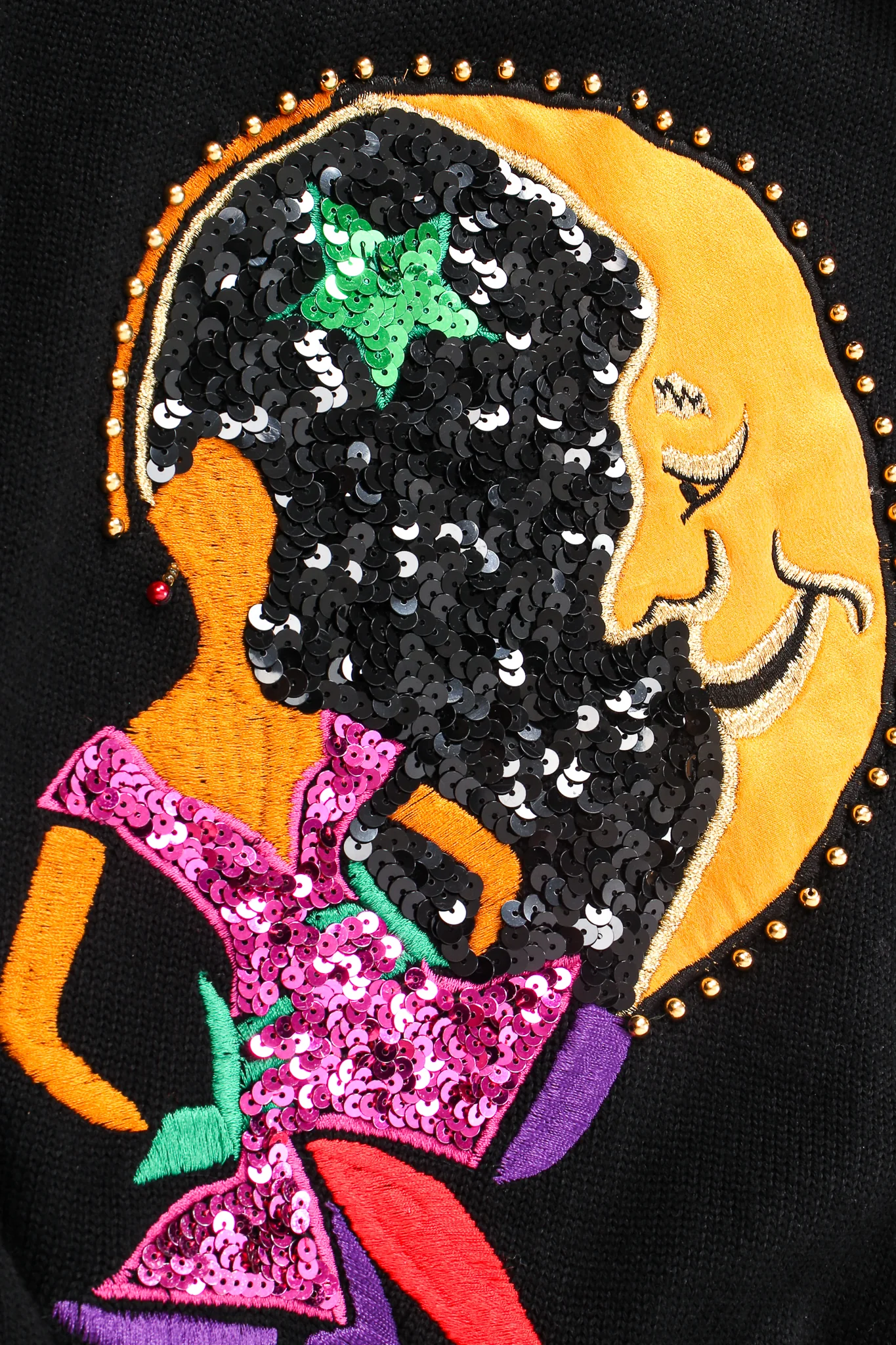 Embellished Moon Appliqué Sweater - Image 8