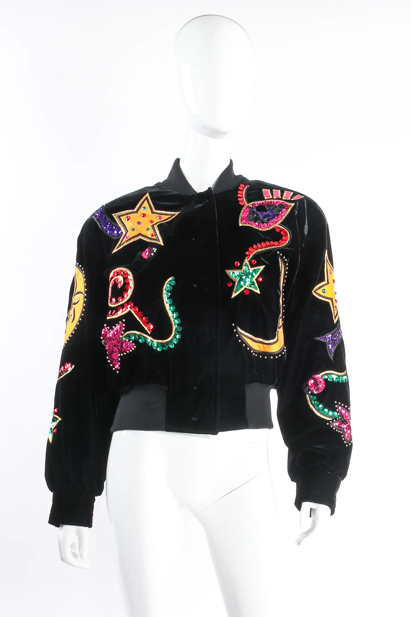 Embellished Moon & Stars Bomber Jacket - Image 5