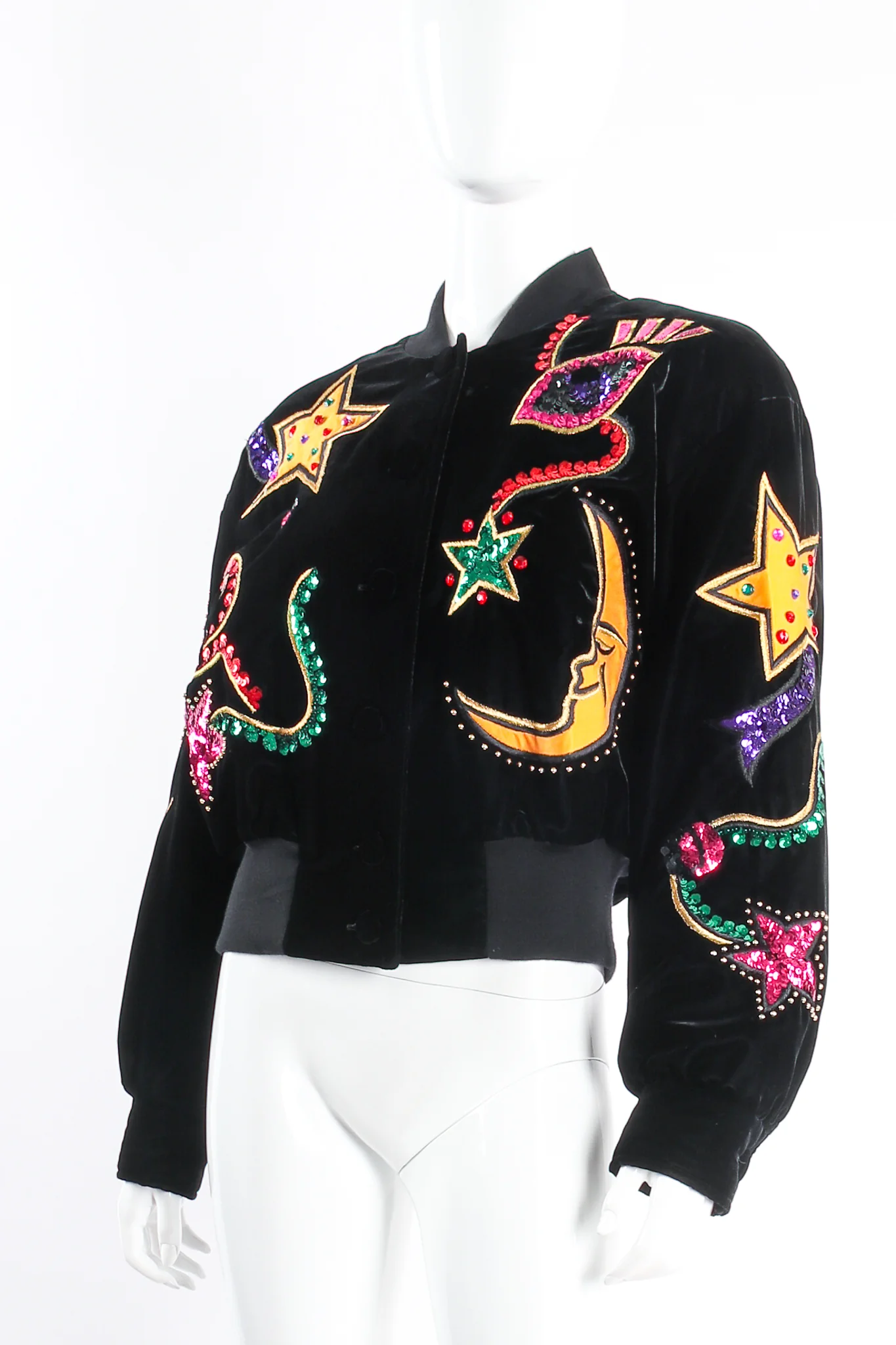 Embellished Moon & Stars Bomber Jacket - Image 8