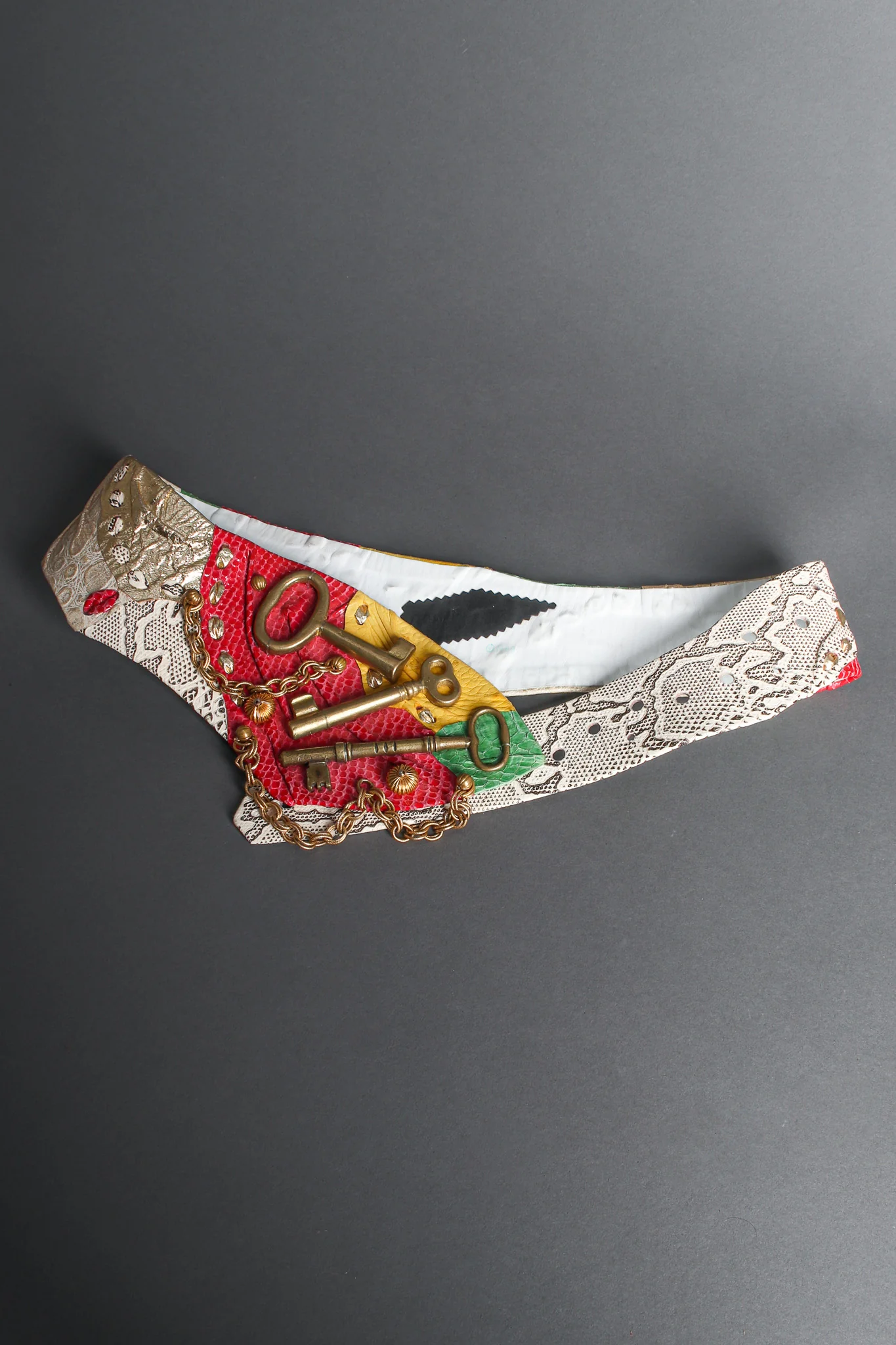 Embellished Reptile Key Waist Belt - Image 3