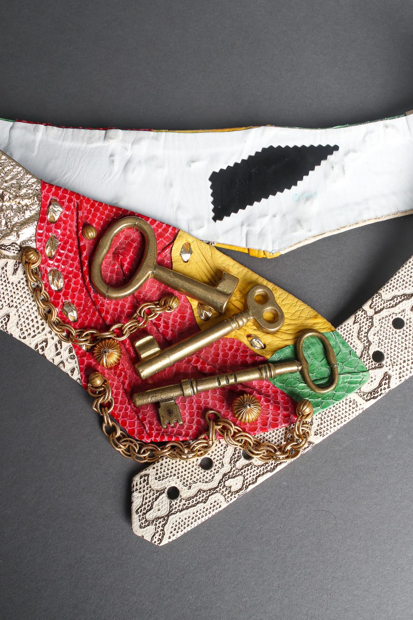 Embellished Reptile Key Waist Belt - Image 4
