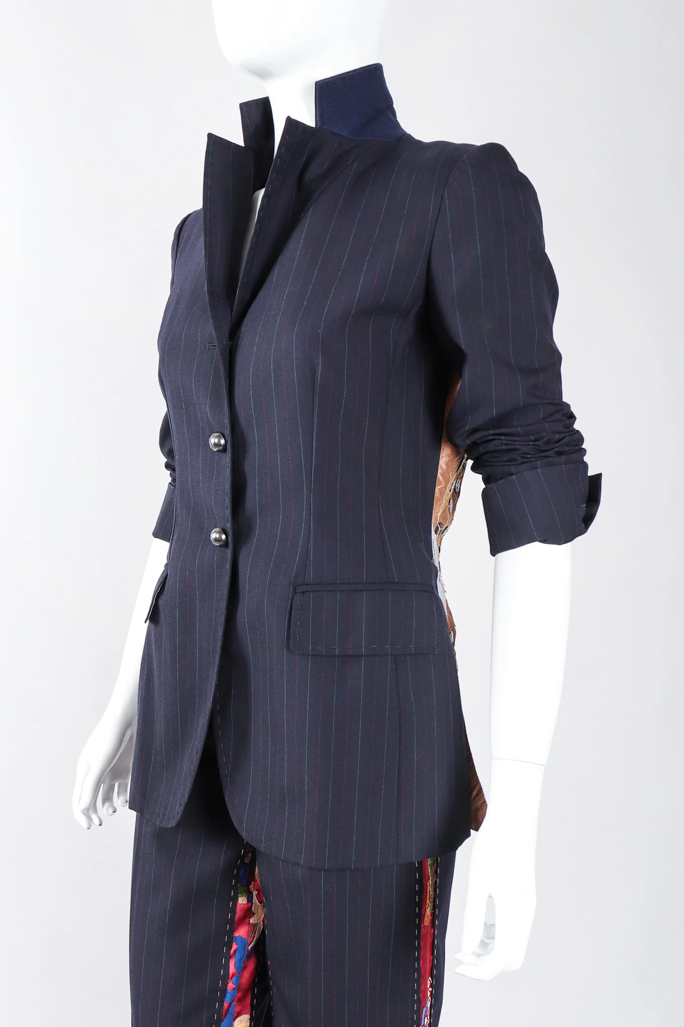 Embellished Pinstripe Rock Jacket - Image 2