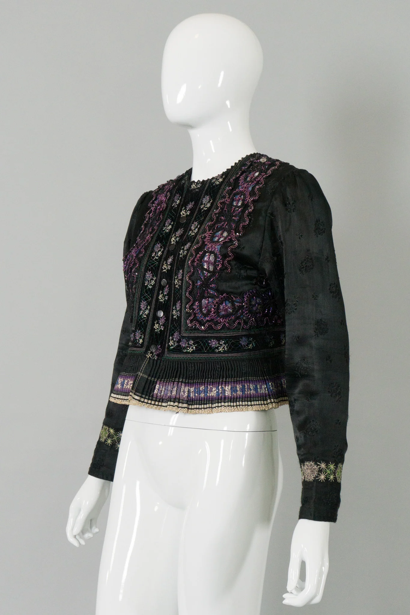 Embellished Ruffle Peplum Jacket - Image 3