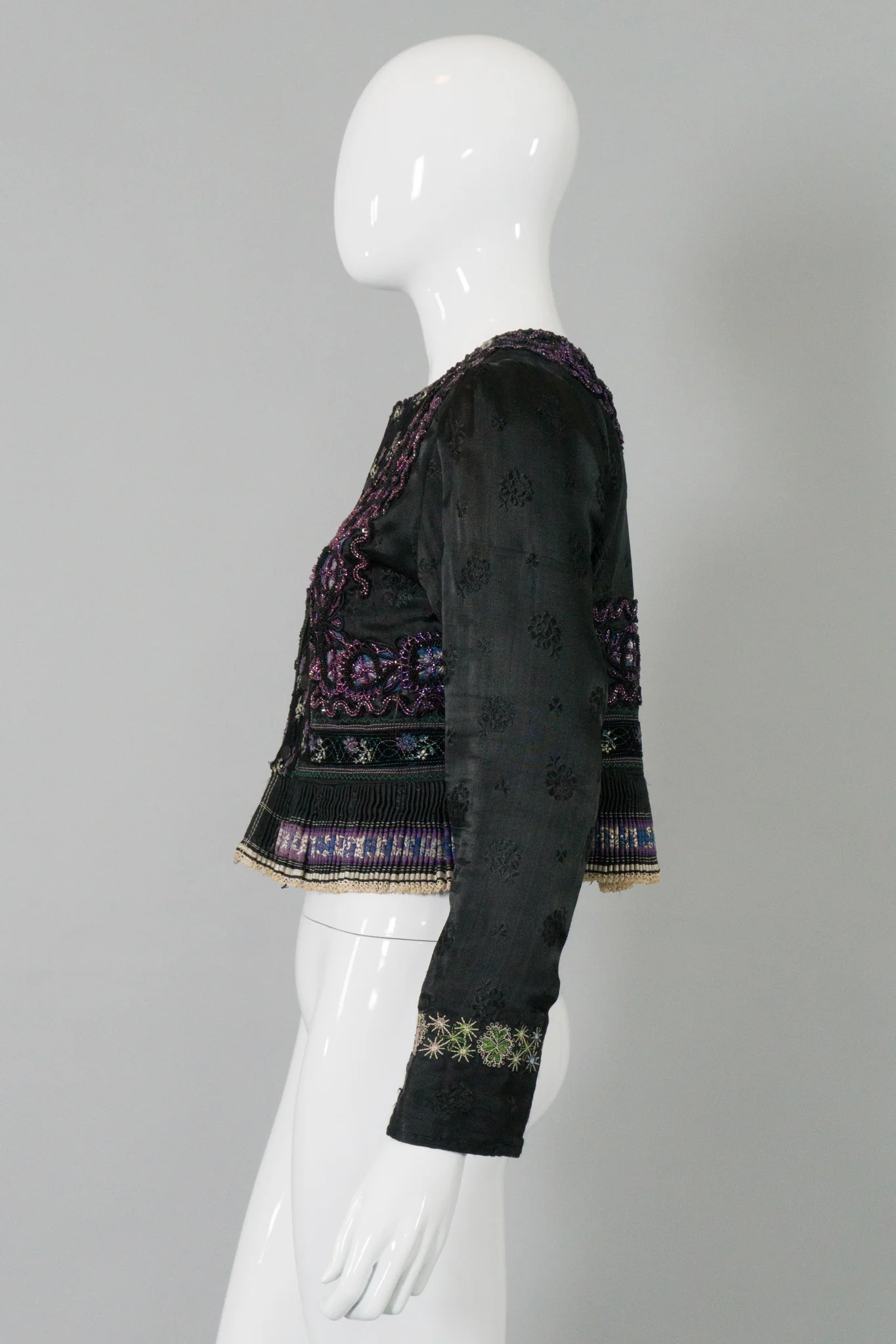 Embellished Ruffle Peplum Jacket - Image 4