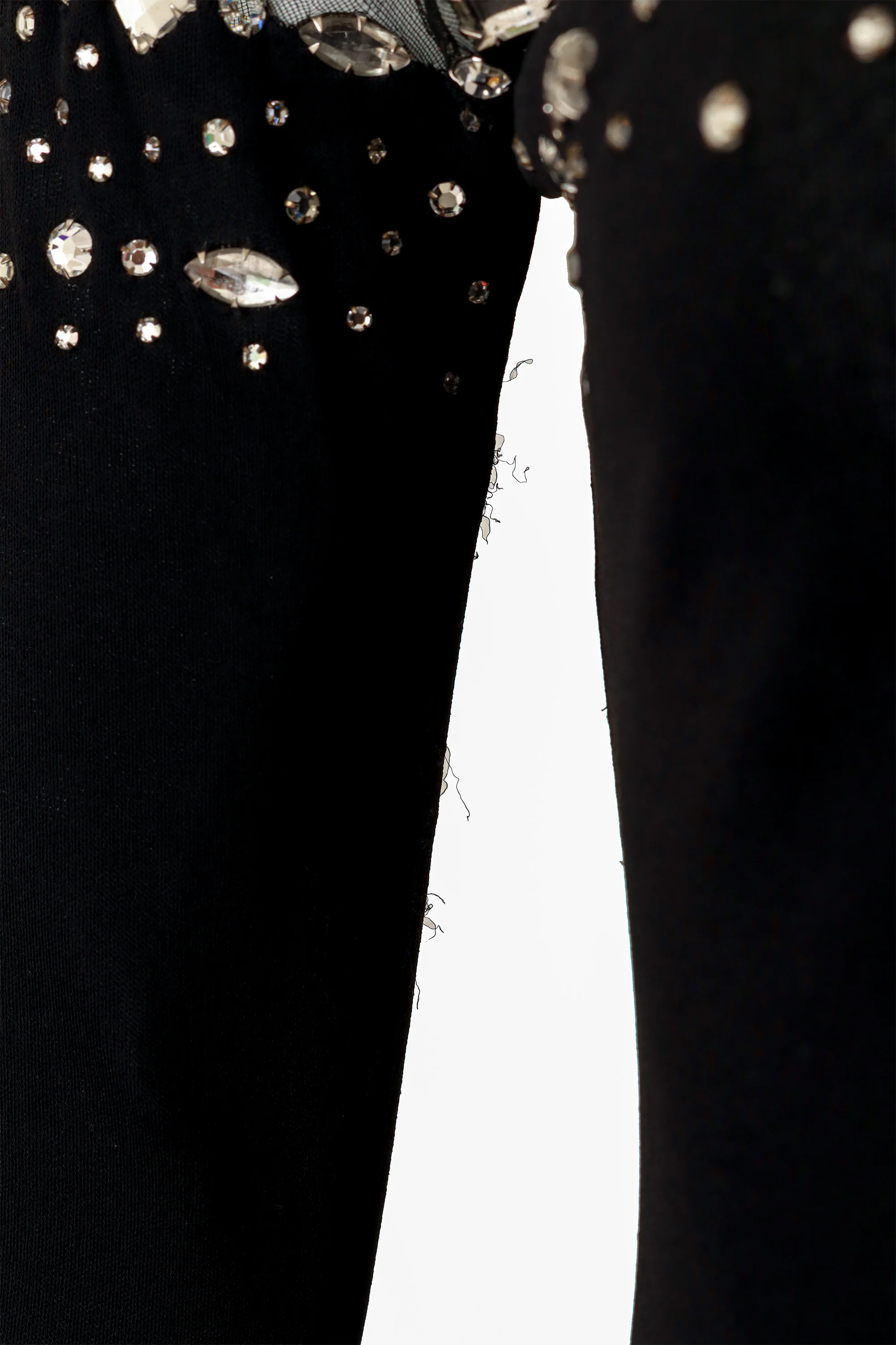 Embellished Sheer Yoke Jersey Gown - Image 7