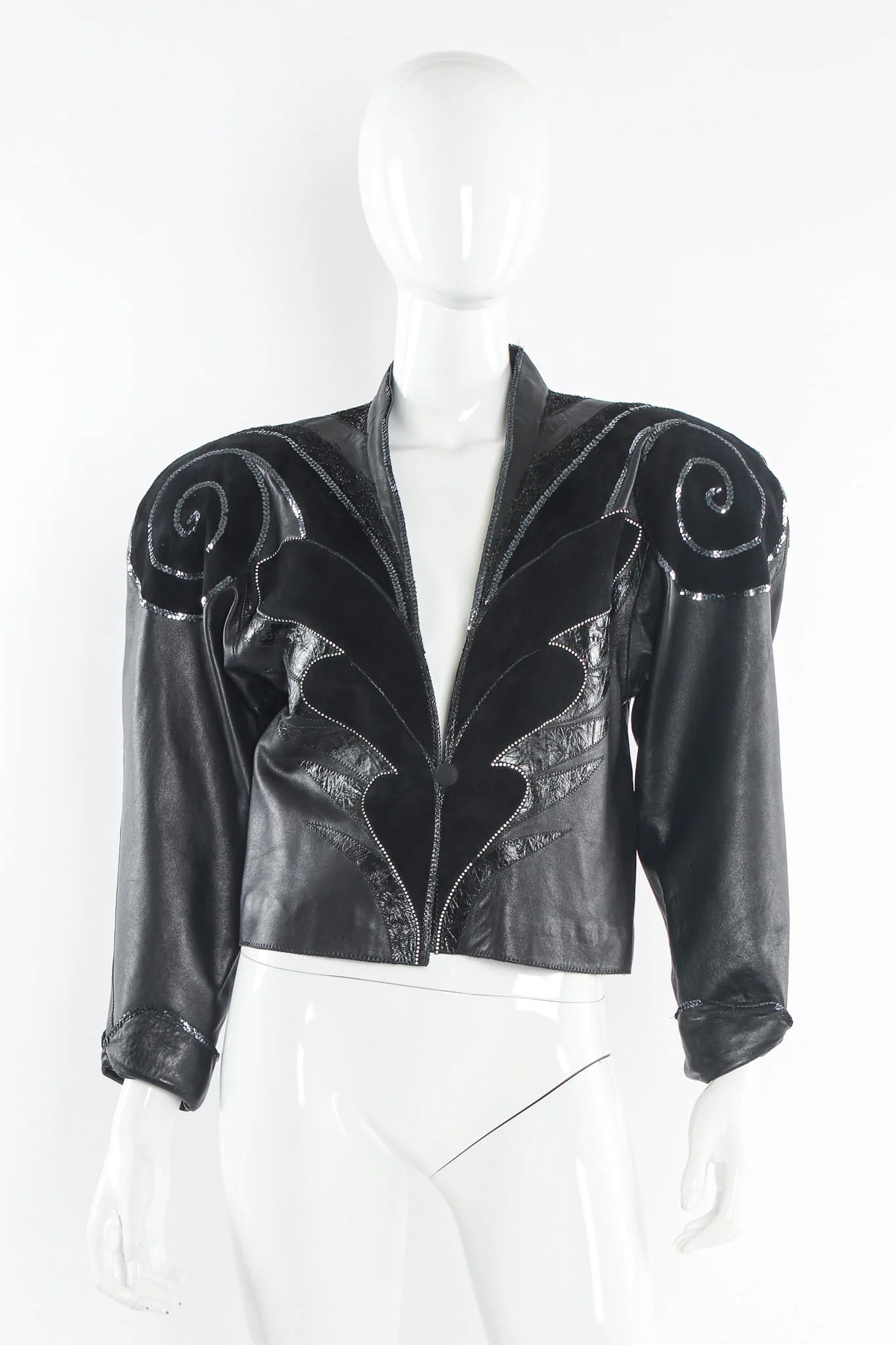 Embellished Suede Leather Jacket