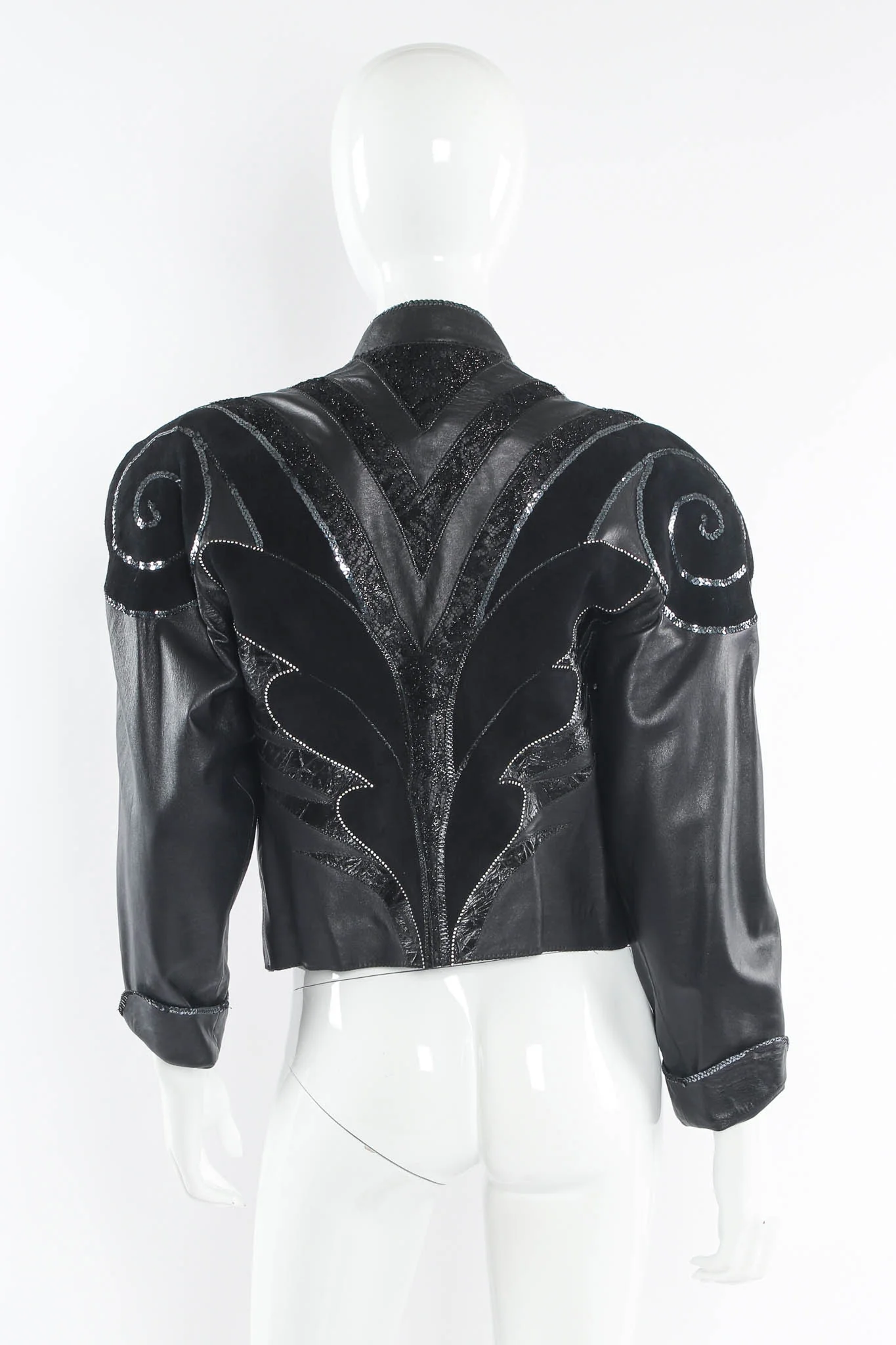 Embellished Suede Leather Jacket - Image 2