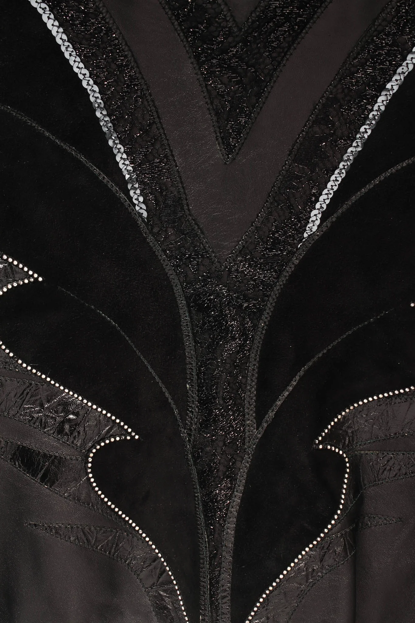 Embellished Suede Leather Jacket - Image 9