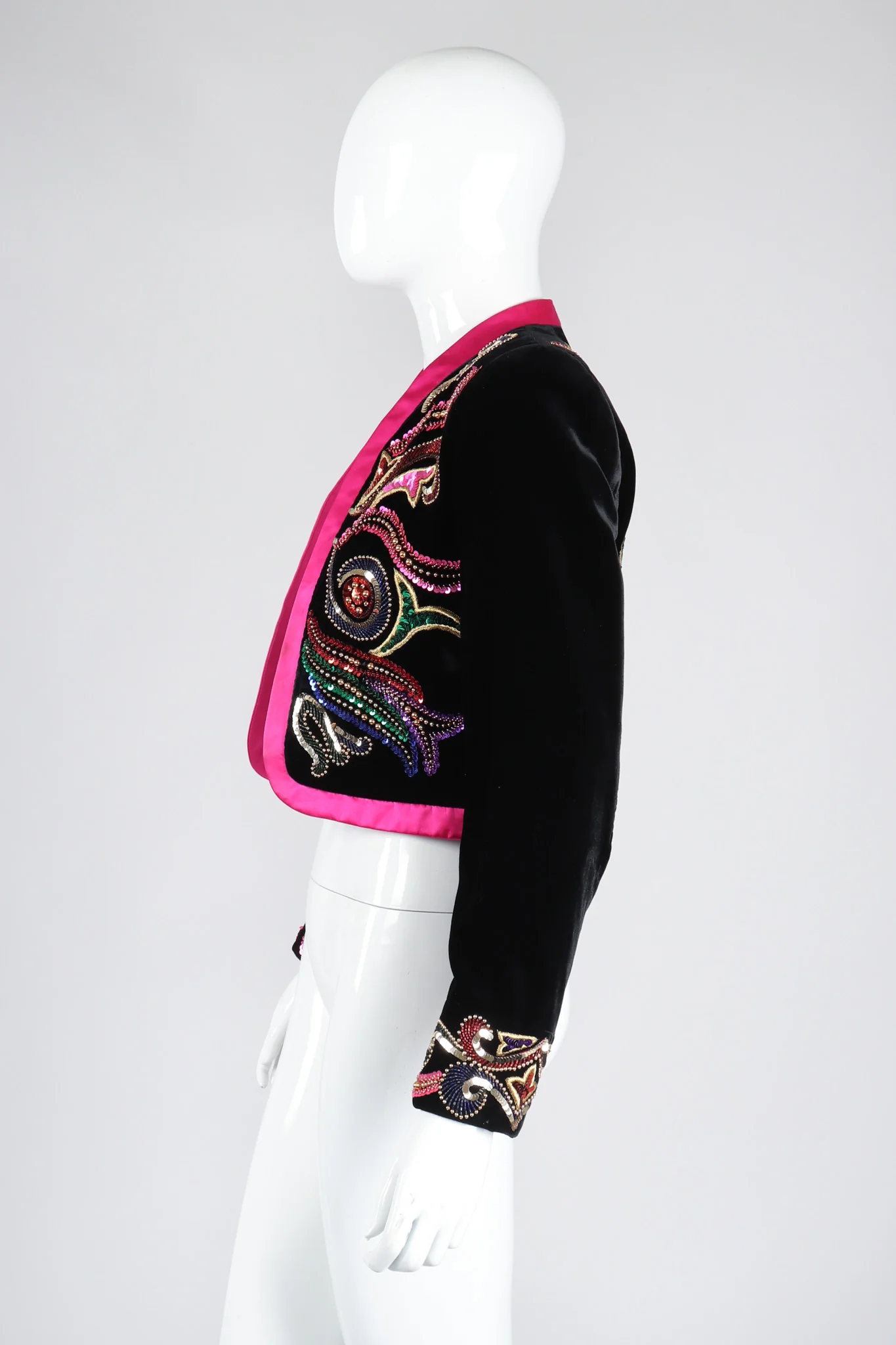 Embellished Velvet Bolero Jacket - Image 4