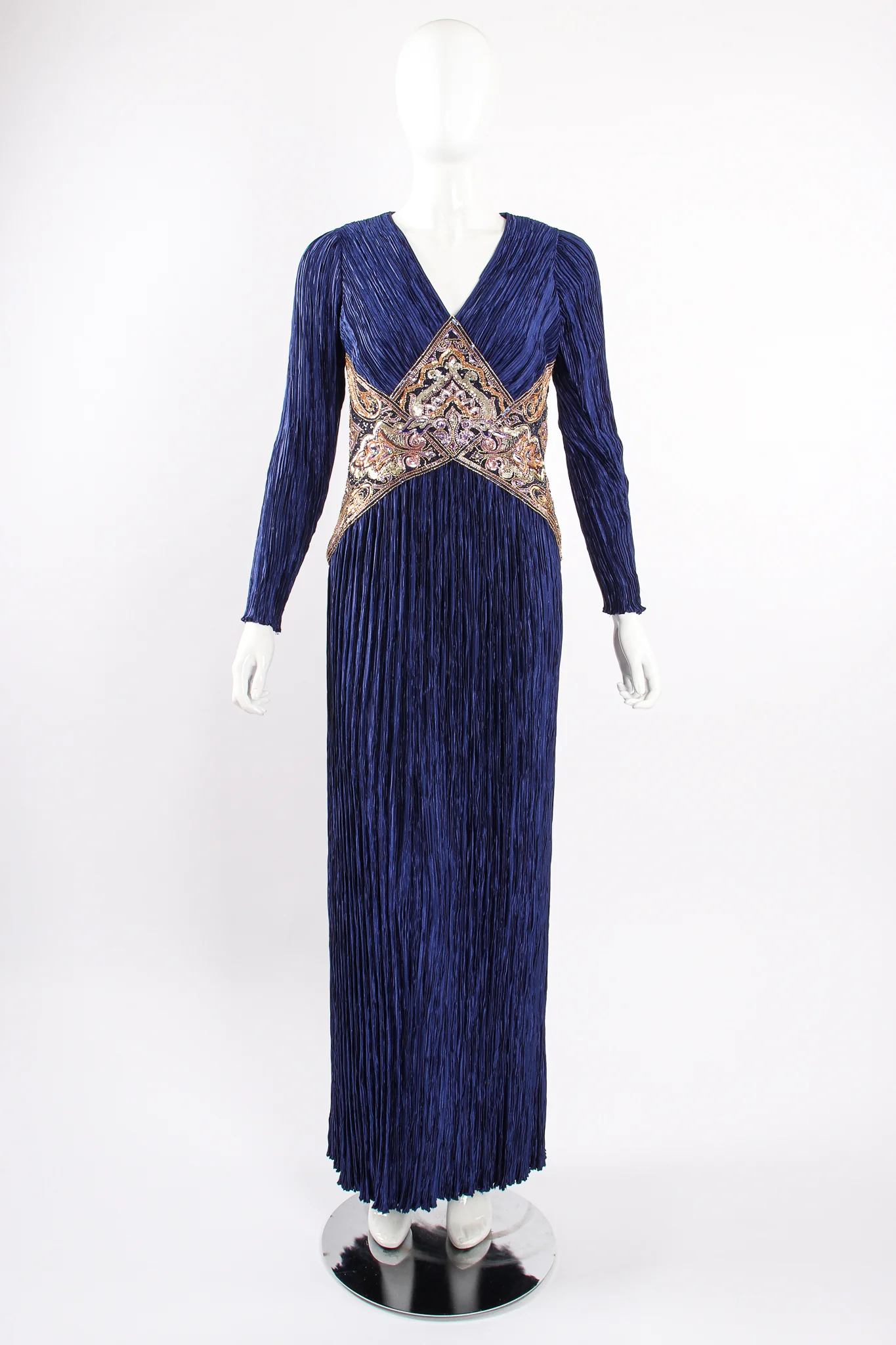 Embellished Waist Pleated Gown - Image 6