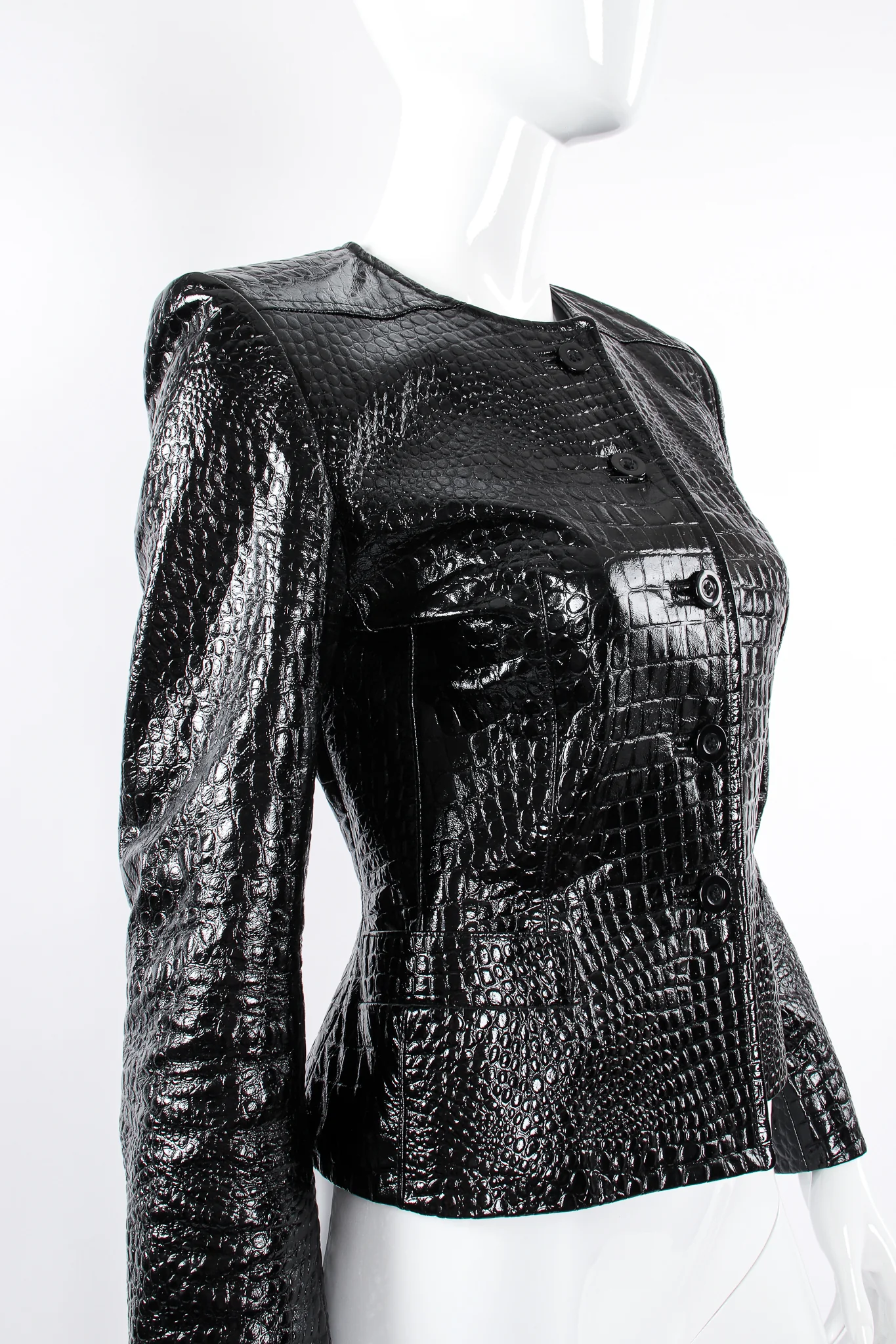 Embossed Patent Leather Jacket