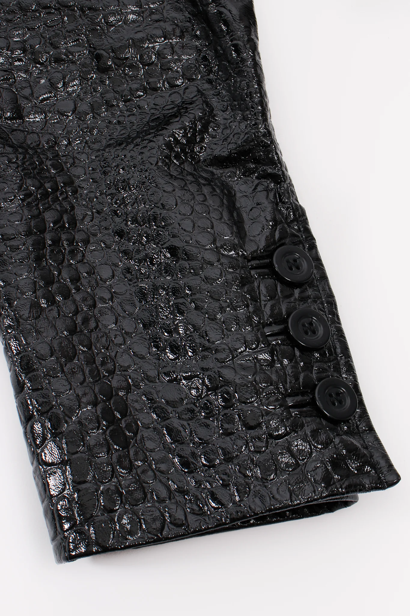 Embossed Patent Leather Jacket - Image 11