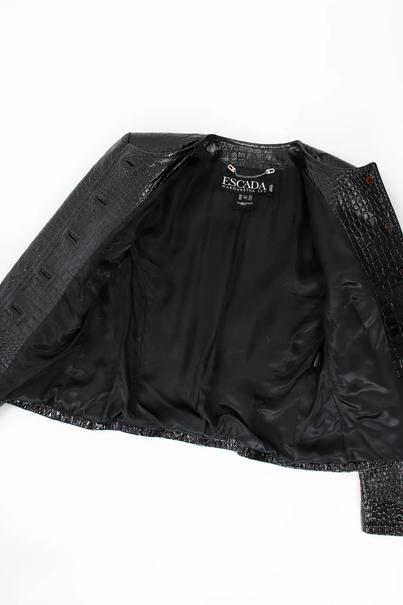 Embossed Patent Leather Jacket - Image 14