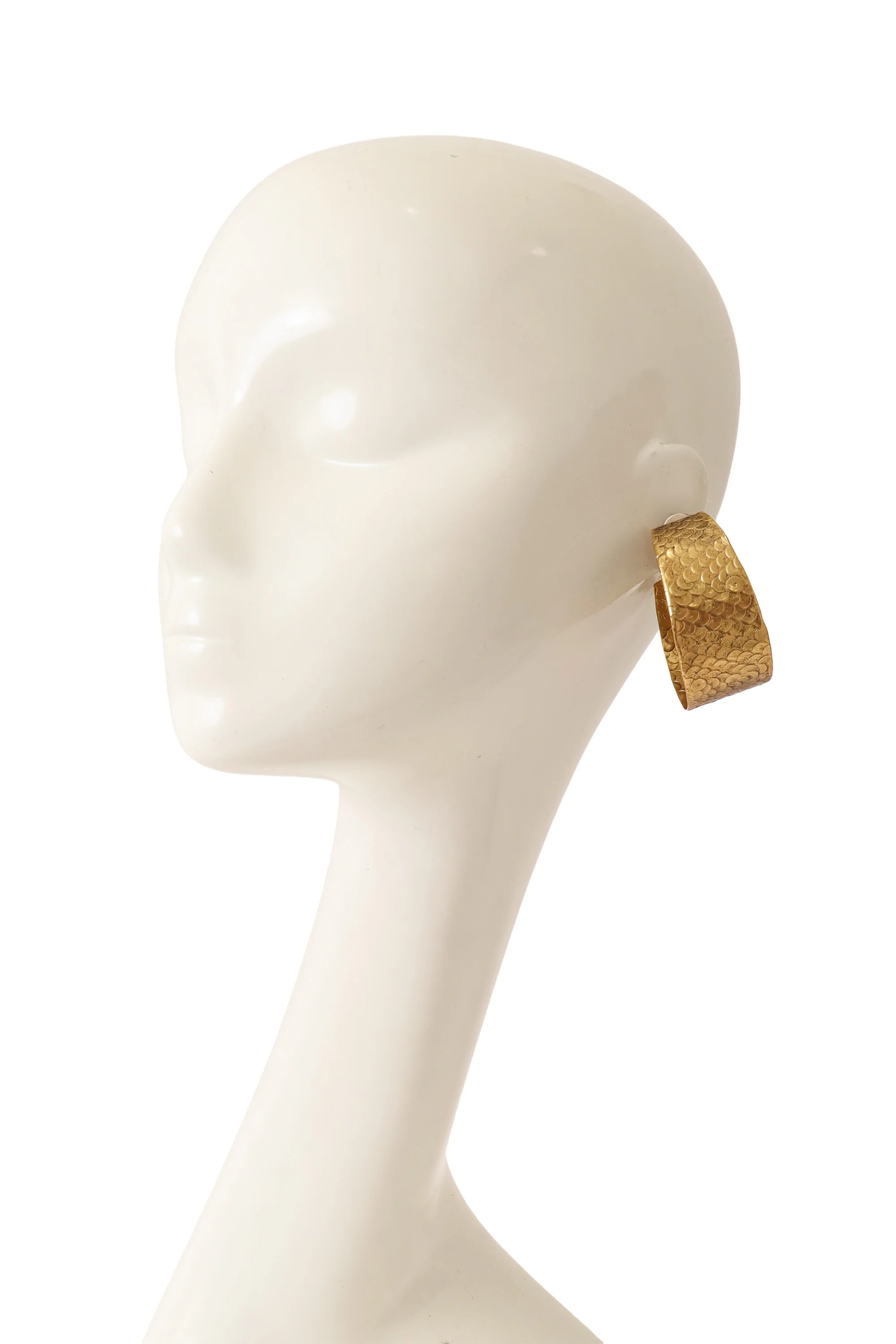 Embossed Scale Hoop Earrings I - Image 2