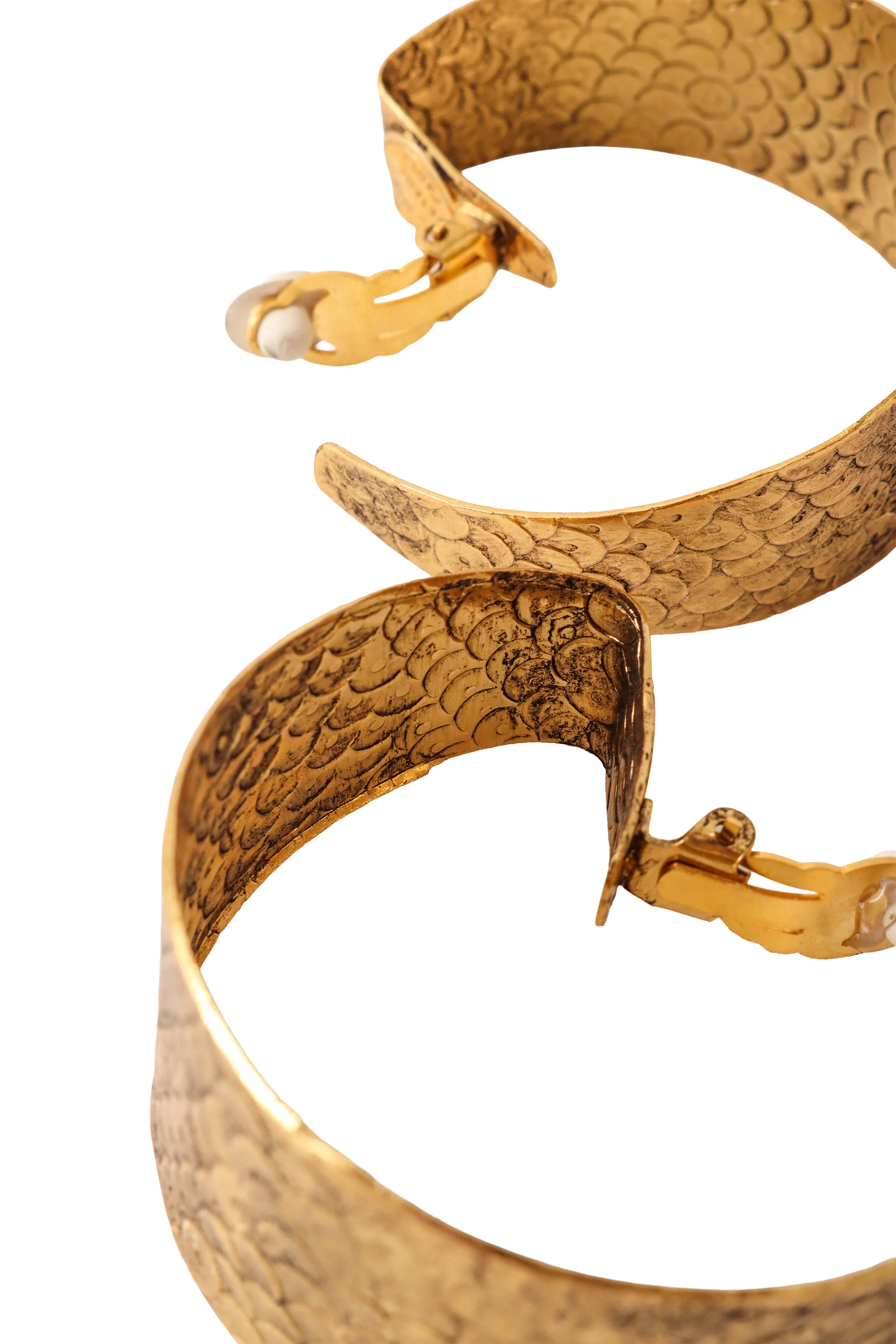Embossed Scale Hoop Earrings I - Image 6