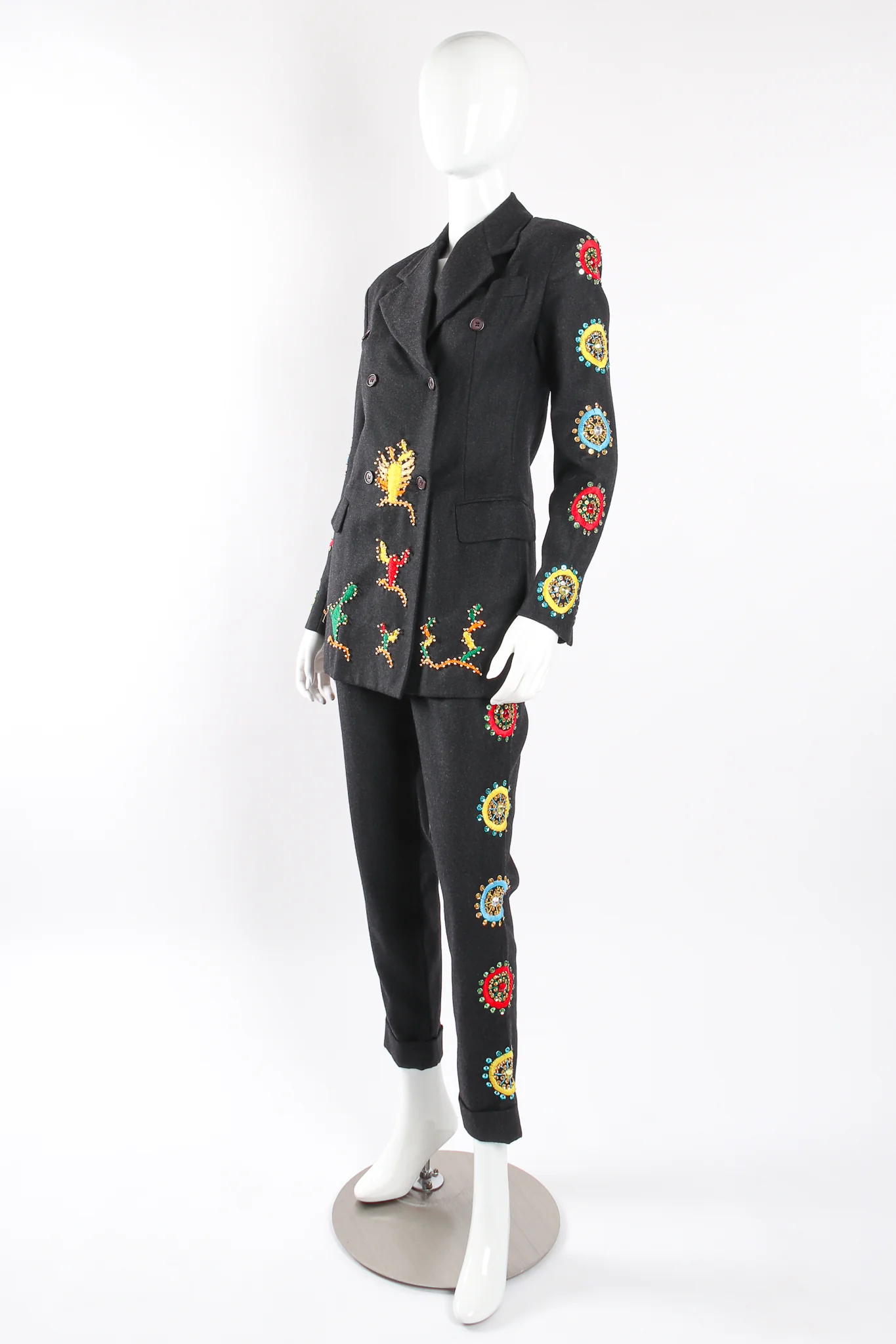 Embroidered Beaded Jacket & Pant Set