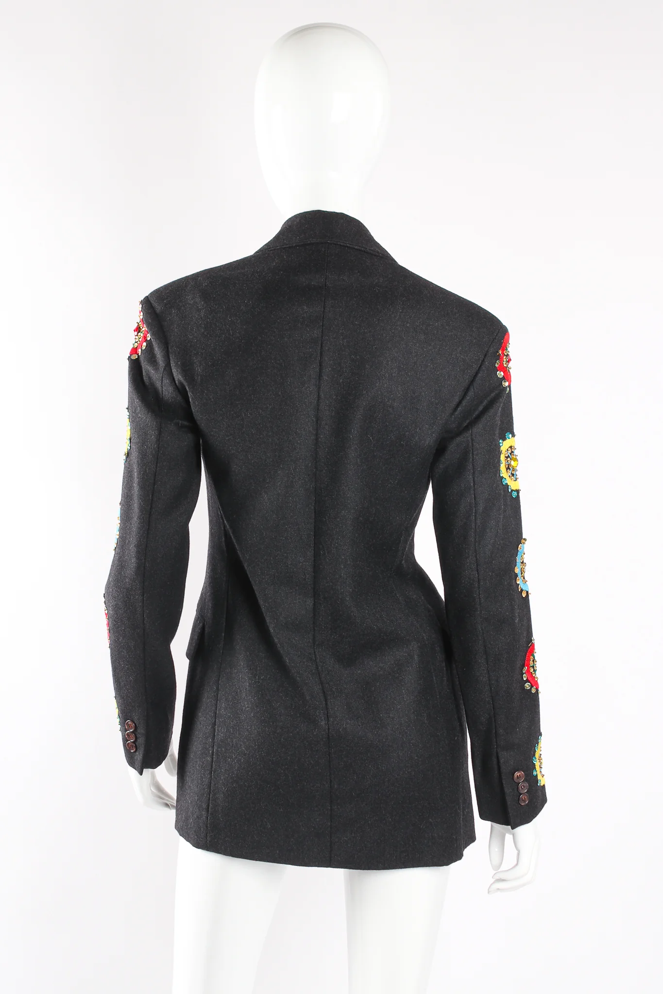 Embroidered Beaded Jacket & Pant Set - Image 12