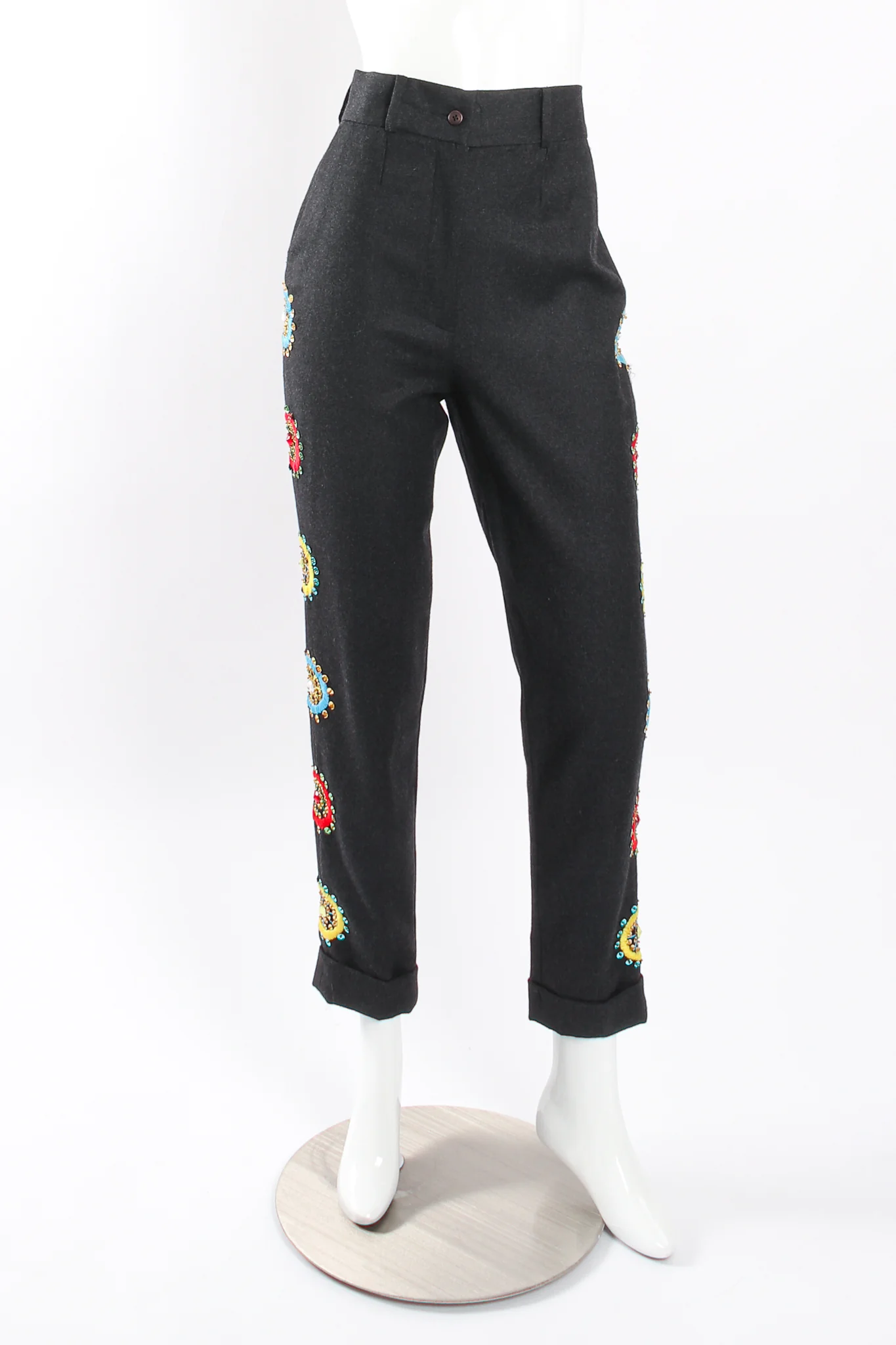 Embroidered Beaded Jacket & Pant Set - Image 13