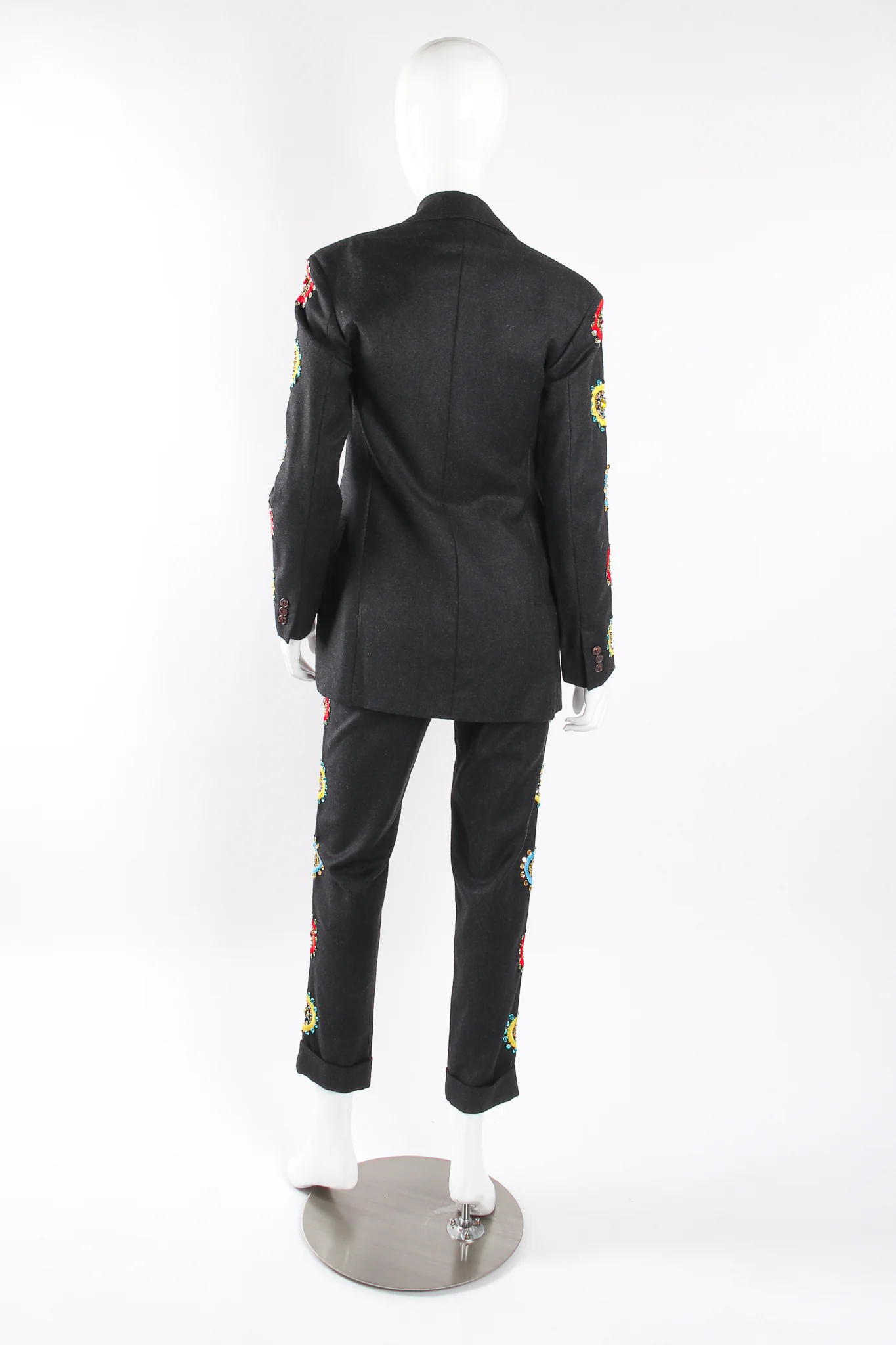 Embroidered Beaded Jacket & Pant Set - Image 5