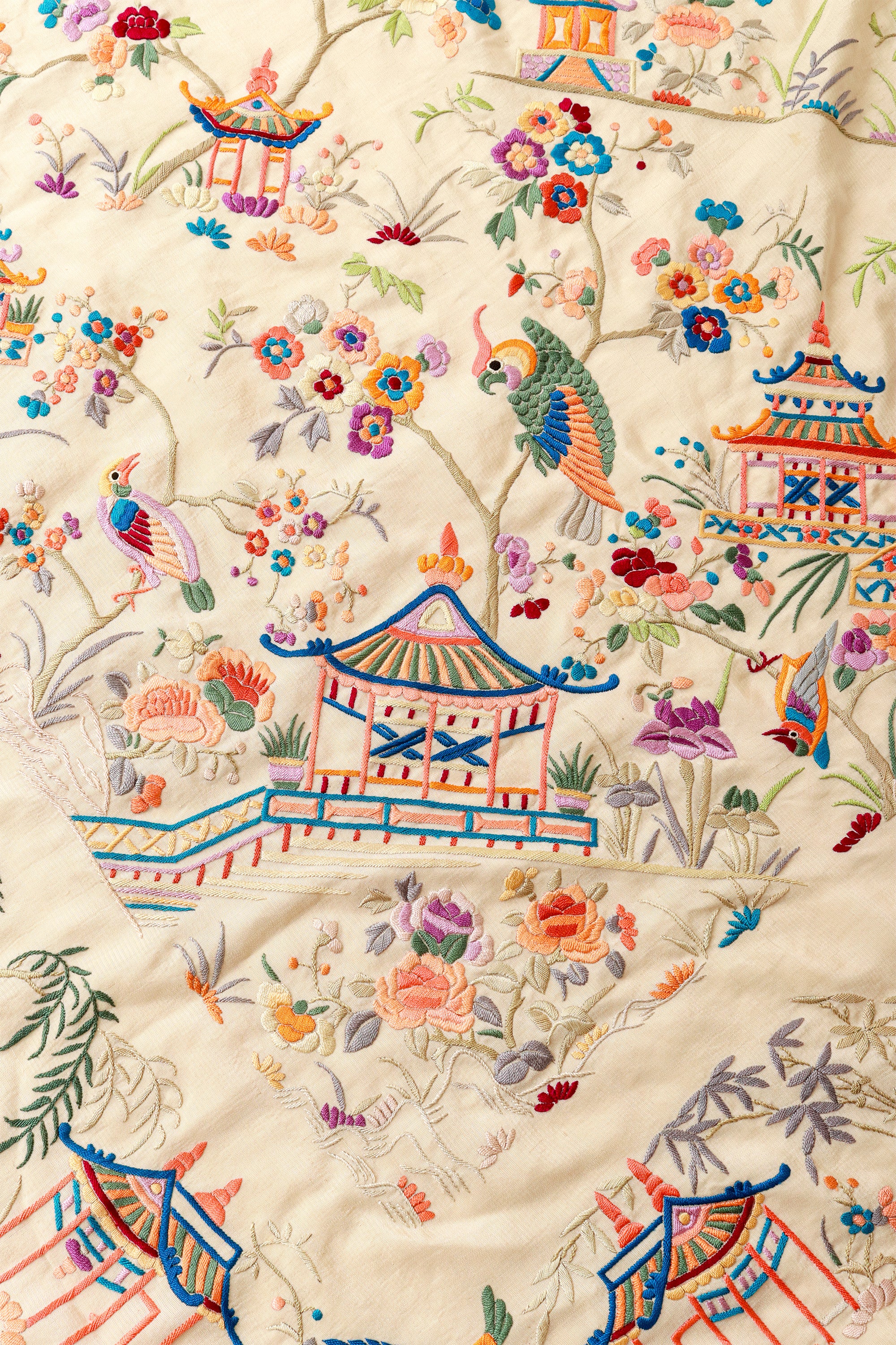 Embroidered Chinoiserie Piano Shawl - Image 3