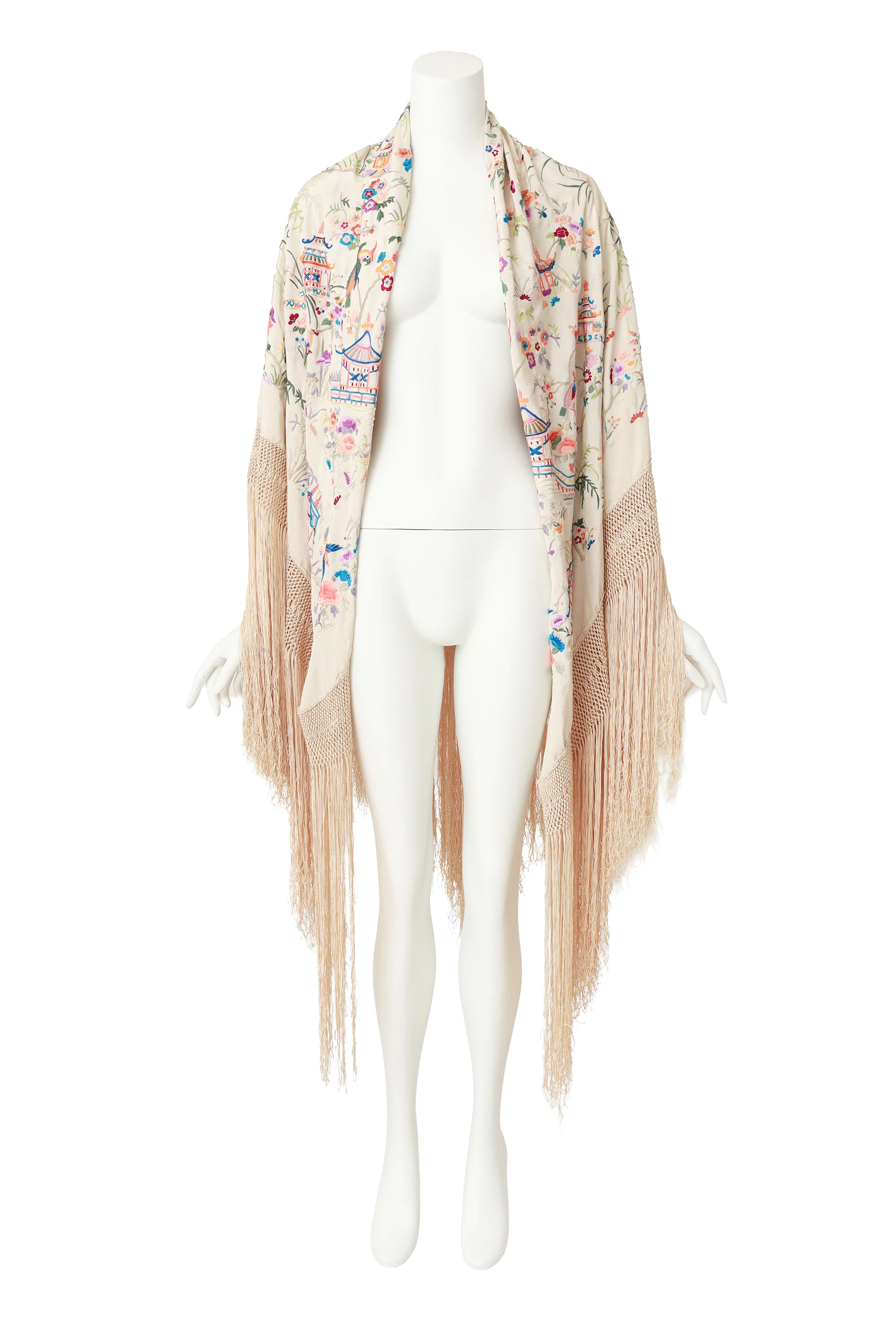 Embroidered Chinoiserie Piano Shawl - Image 4