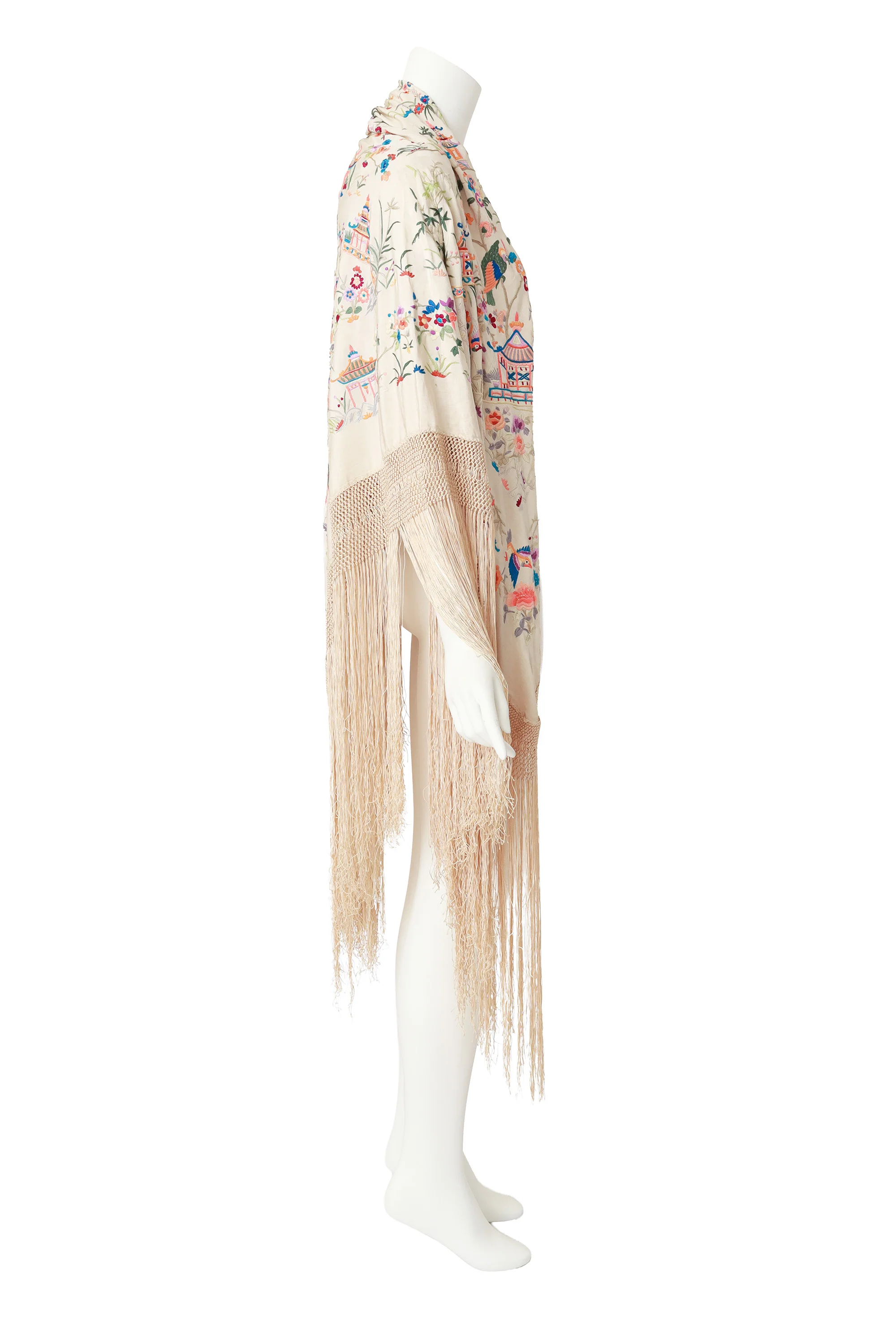Embroidered Chinoiserie Piano Shawl - Image 5