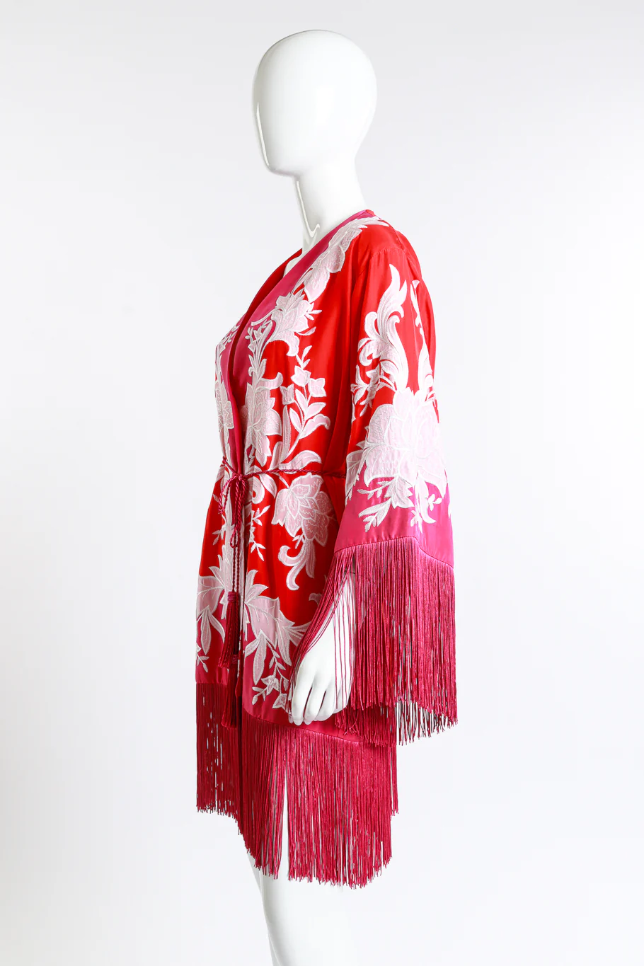 Embroidered Floral Fringe Jacket - Image 3