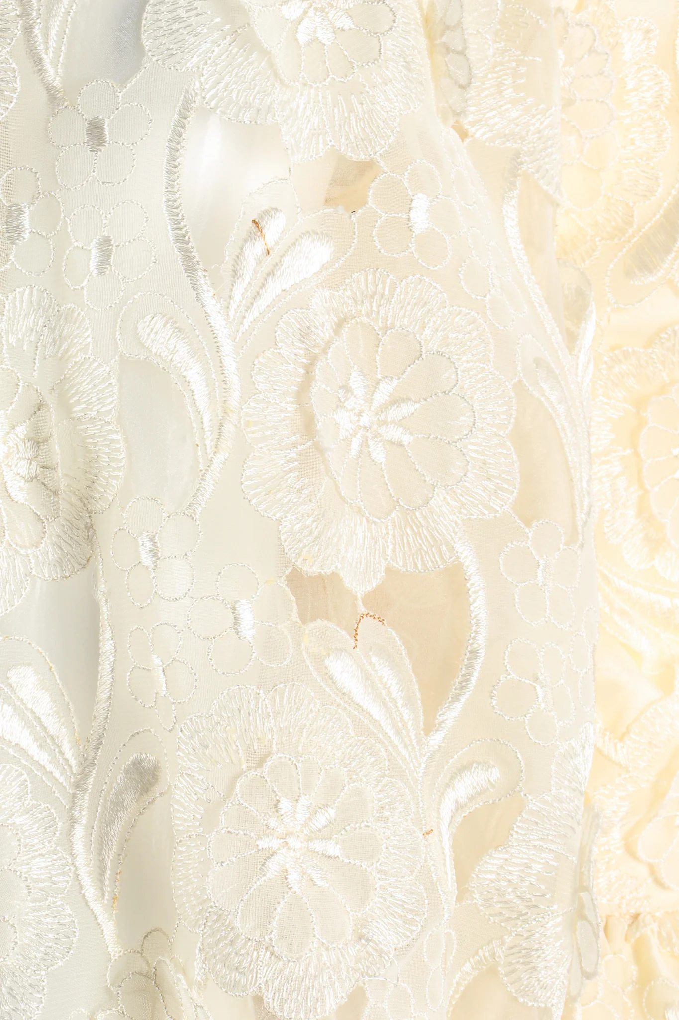 Embroidered Lace Balloon Sleeve Dress - Image 15