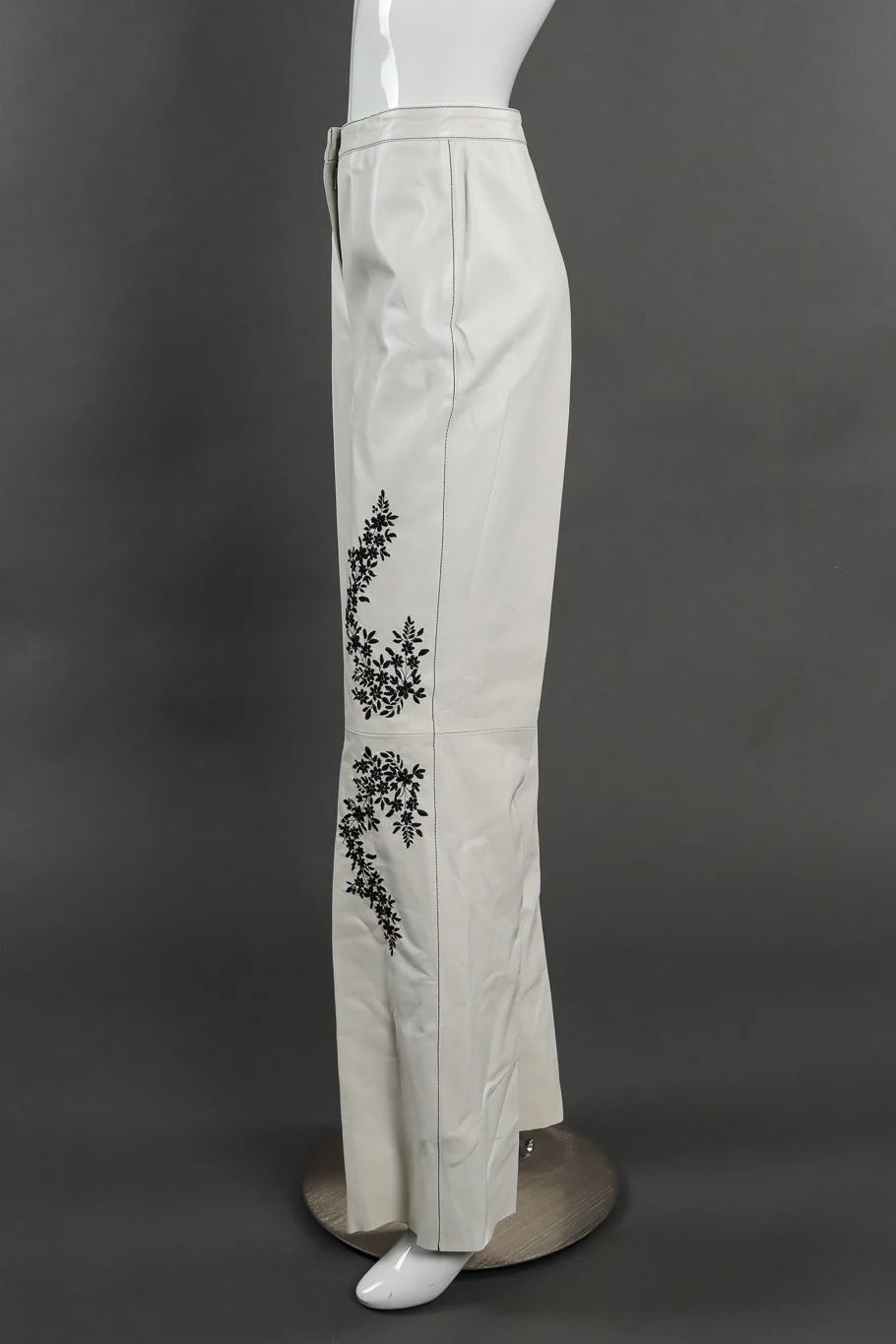 Embroidered Leather Vest and Pant Set - Image 10