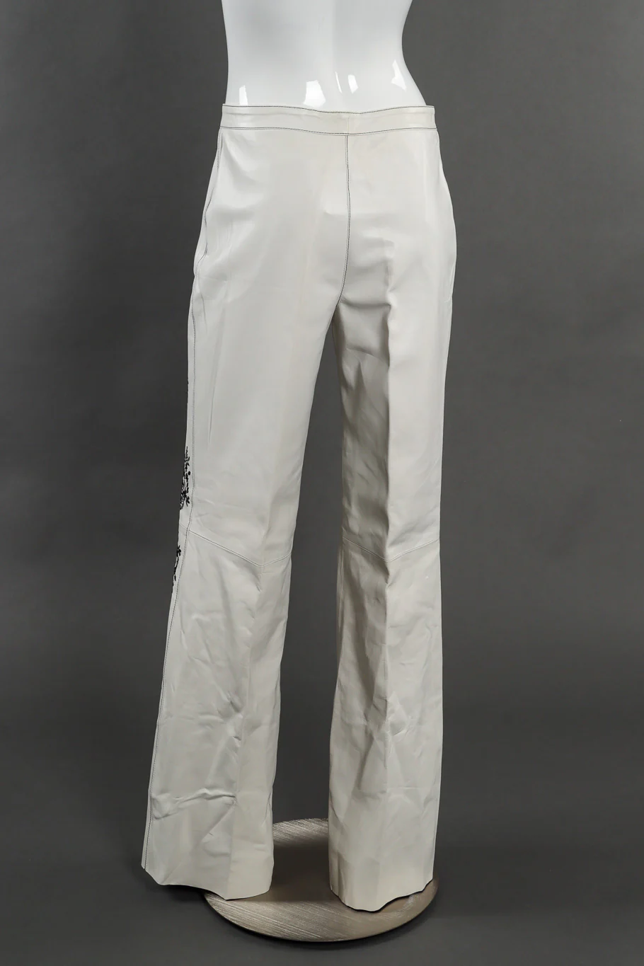 Embroidered Leather Vest and Pant Set - Image 11