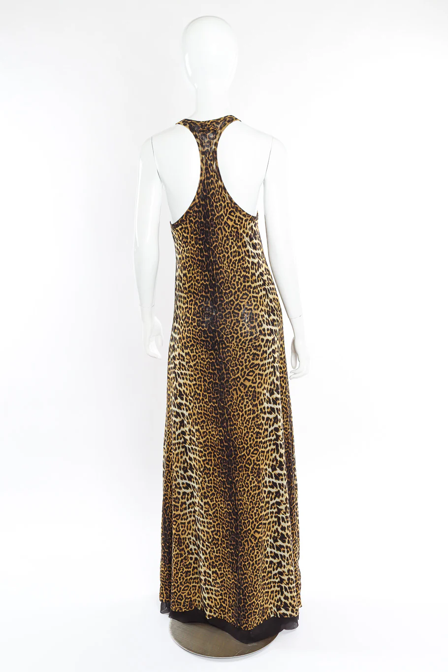 Embroidered Leopard Mesh Maxi Dress - Image 4