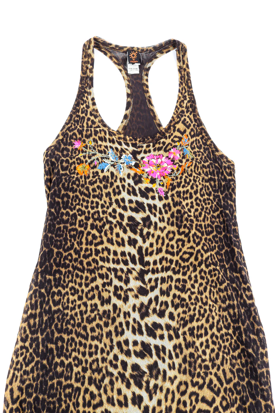 Embroidered Leopard Mesh Maxi Dress - Image 7