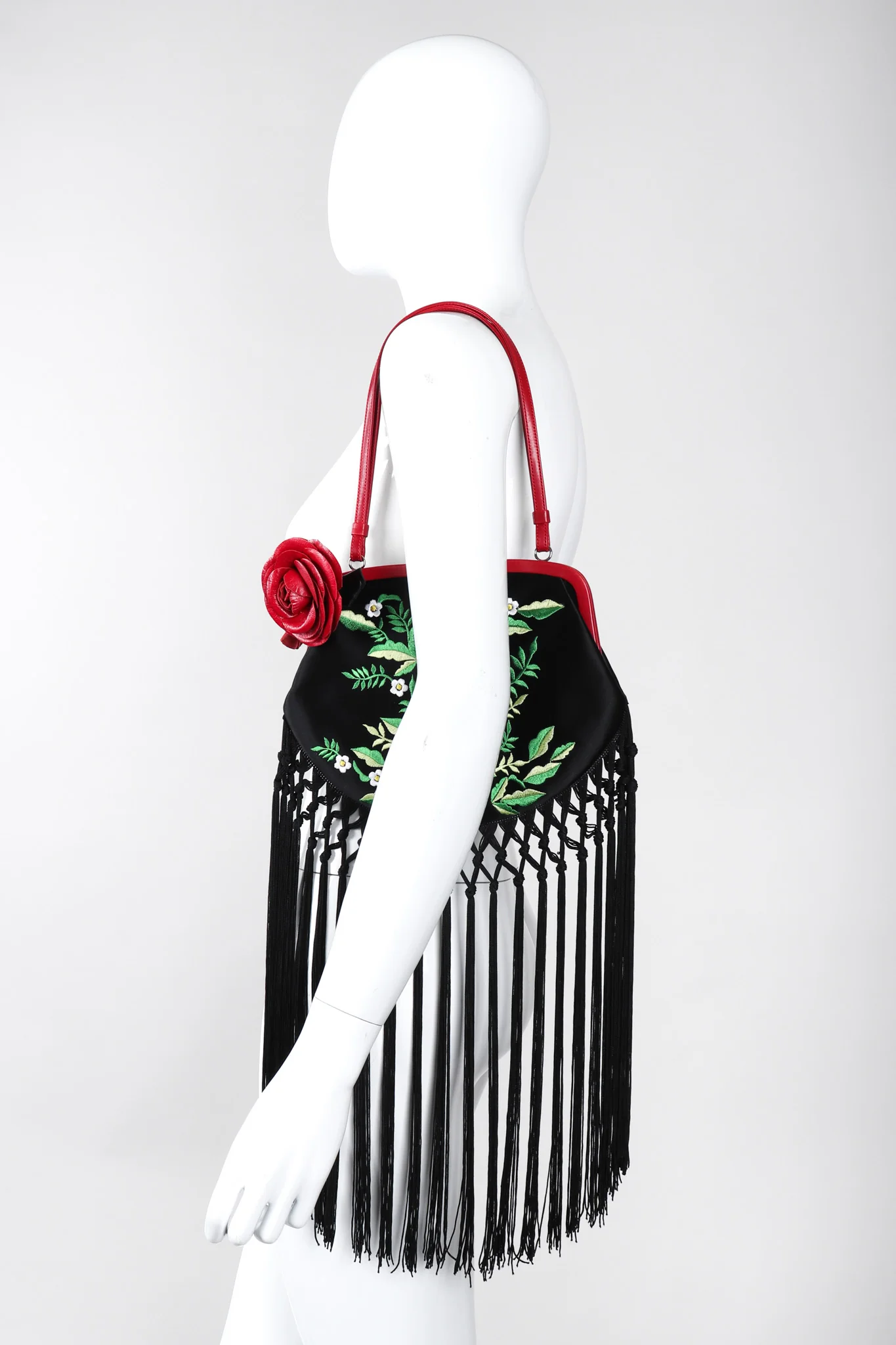 Embroidered Piano Shawl Frame Bag - Image 14