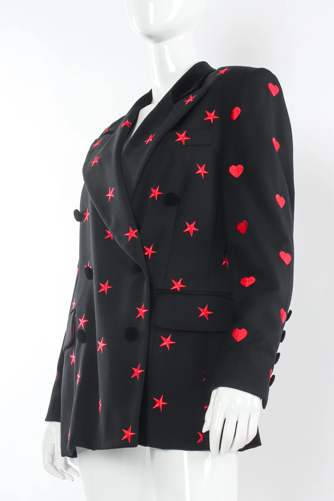 Embroidered Stars Hearts Bows Blazer - Image 4