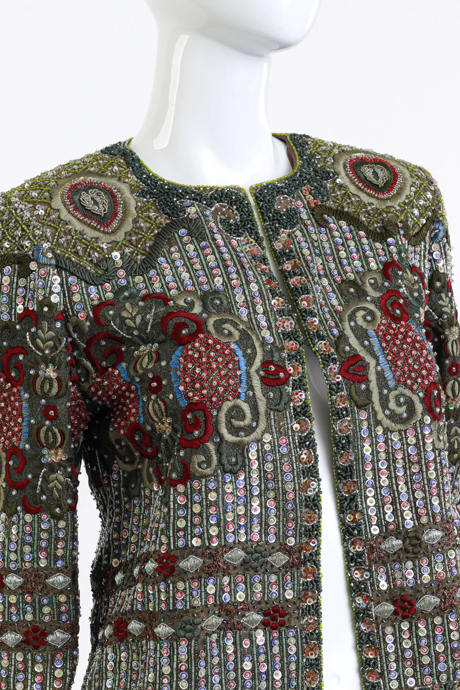 Embroidered Sequin & Bead Jacket - Image 4