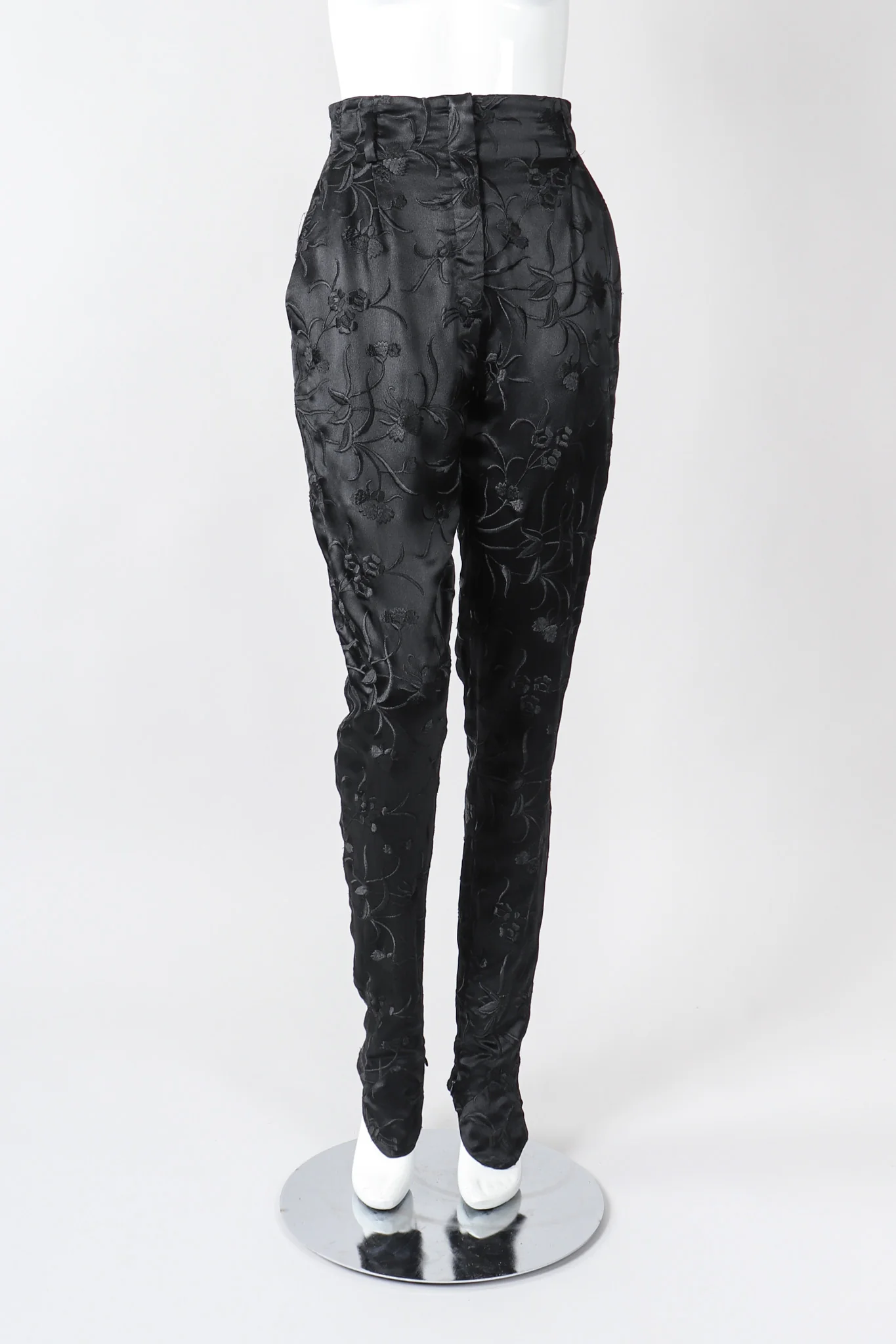 Embroidered Silk Stirrup Pant - Image 4