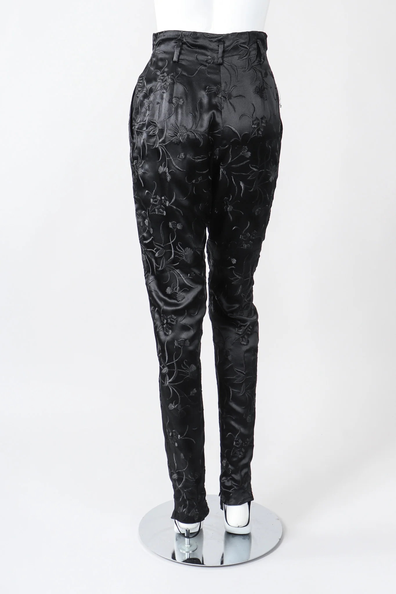 Embroidered Silk Stirrup Pant - Image 7