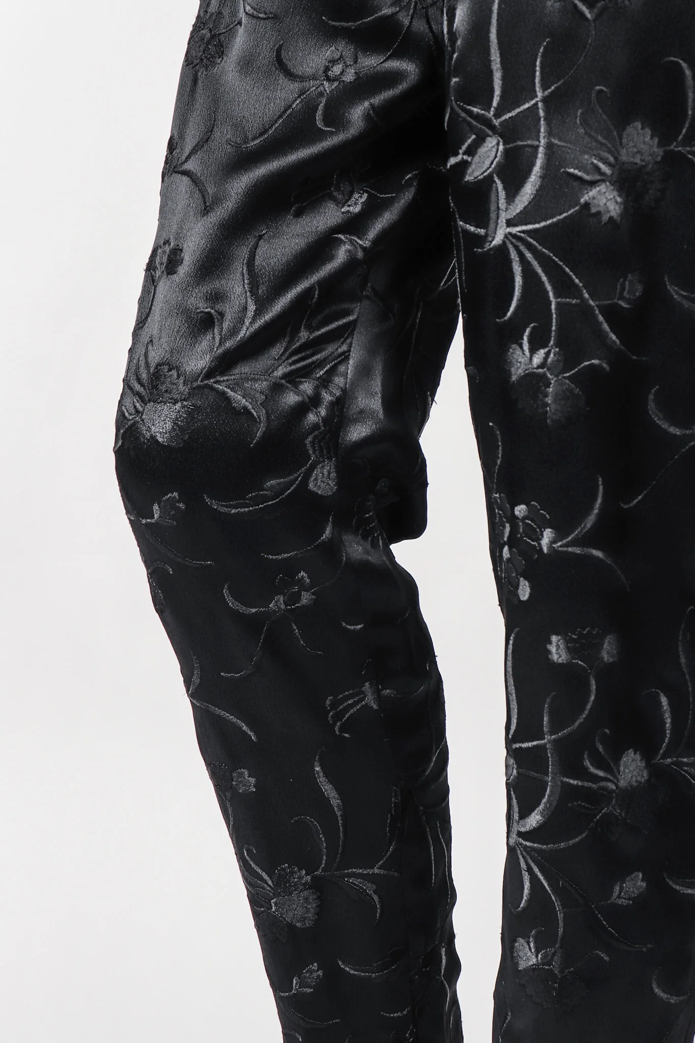 Embroidered Silk Stirrup Pant - Image 9