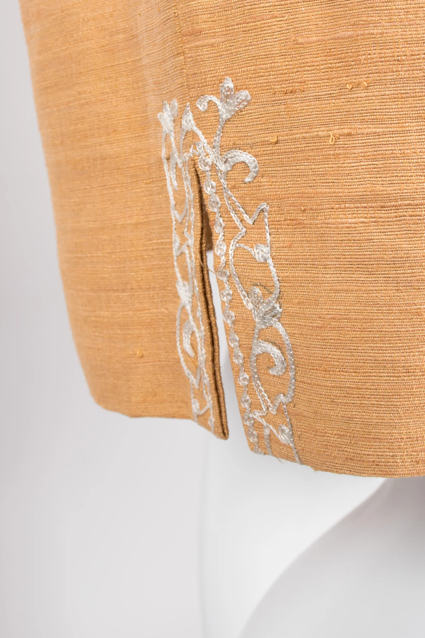 Embroidered Silk Tunic Dress - Image 10
