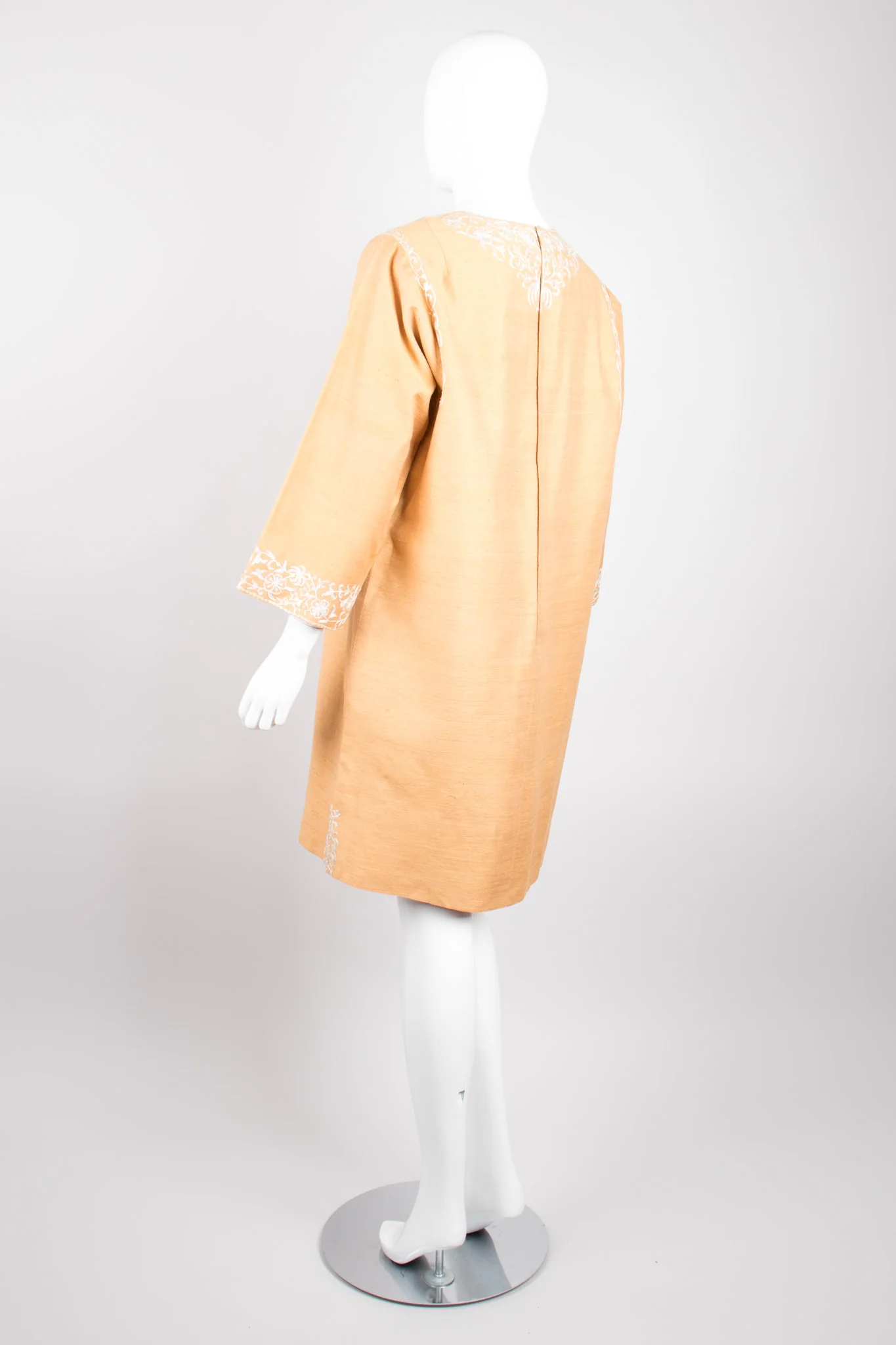 Embroidered Silk Tunic Dress - Image 5