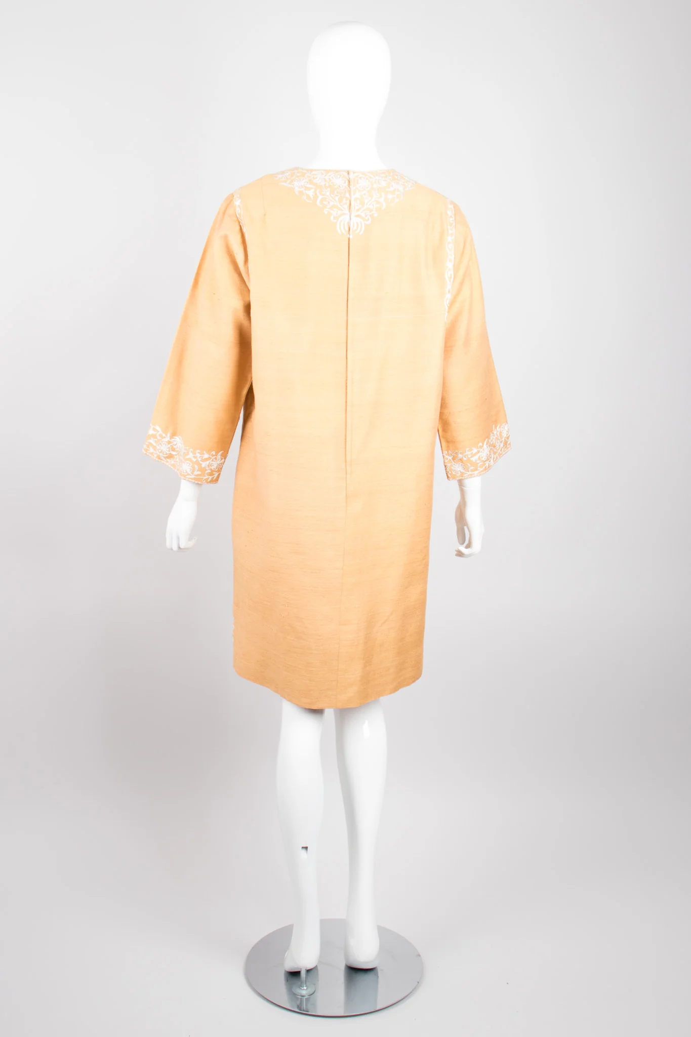 Embroidered Silk Tunic Dress - Image 6