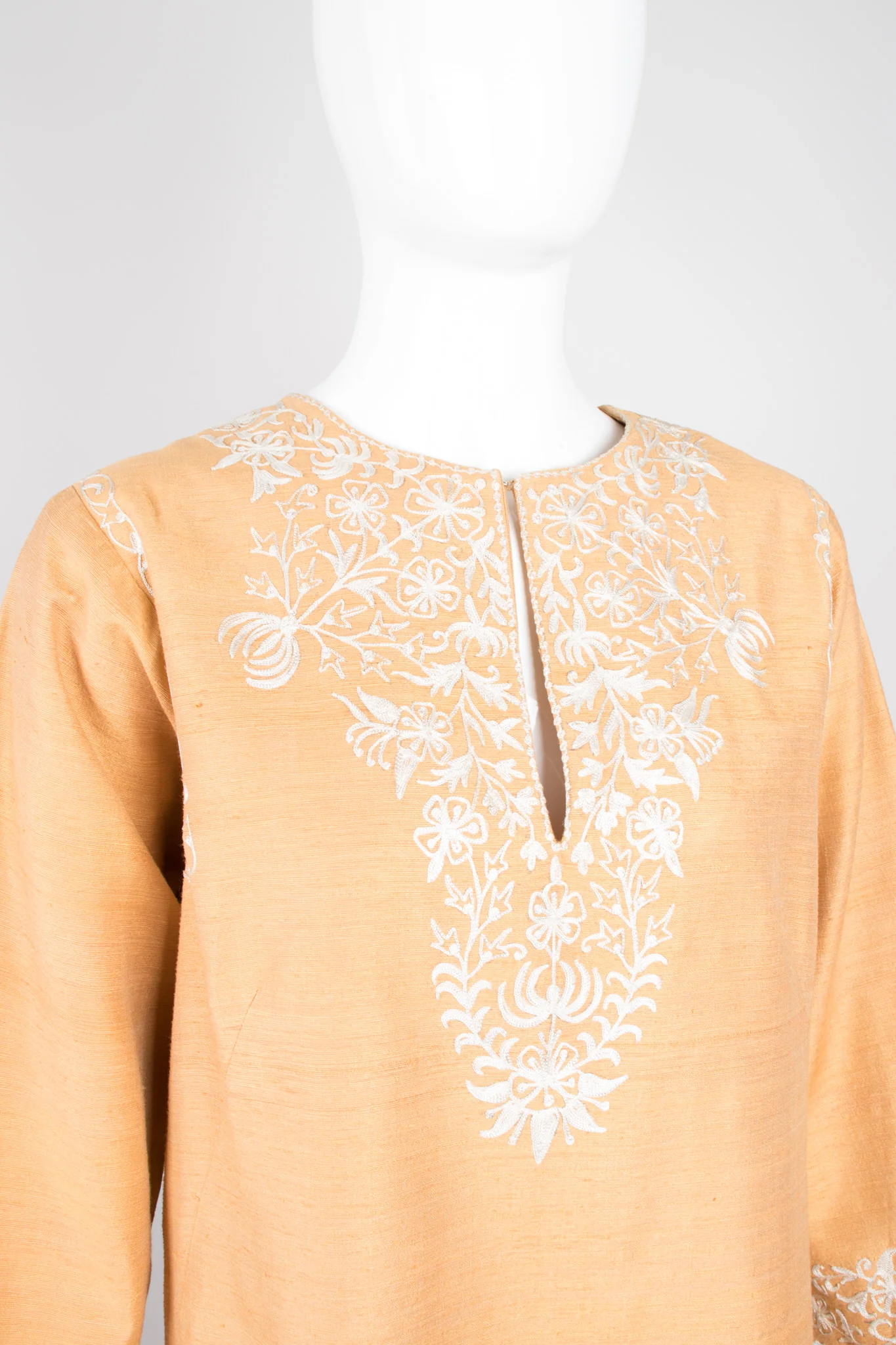 Embroidered Silk Tunic Dress - Image 8