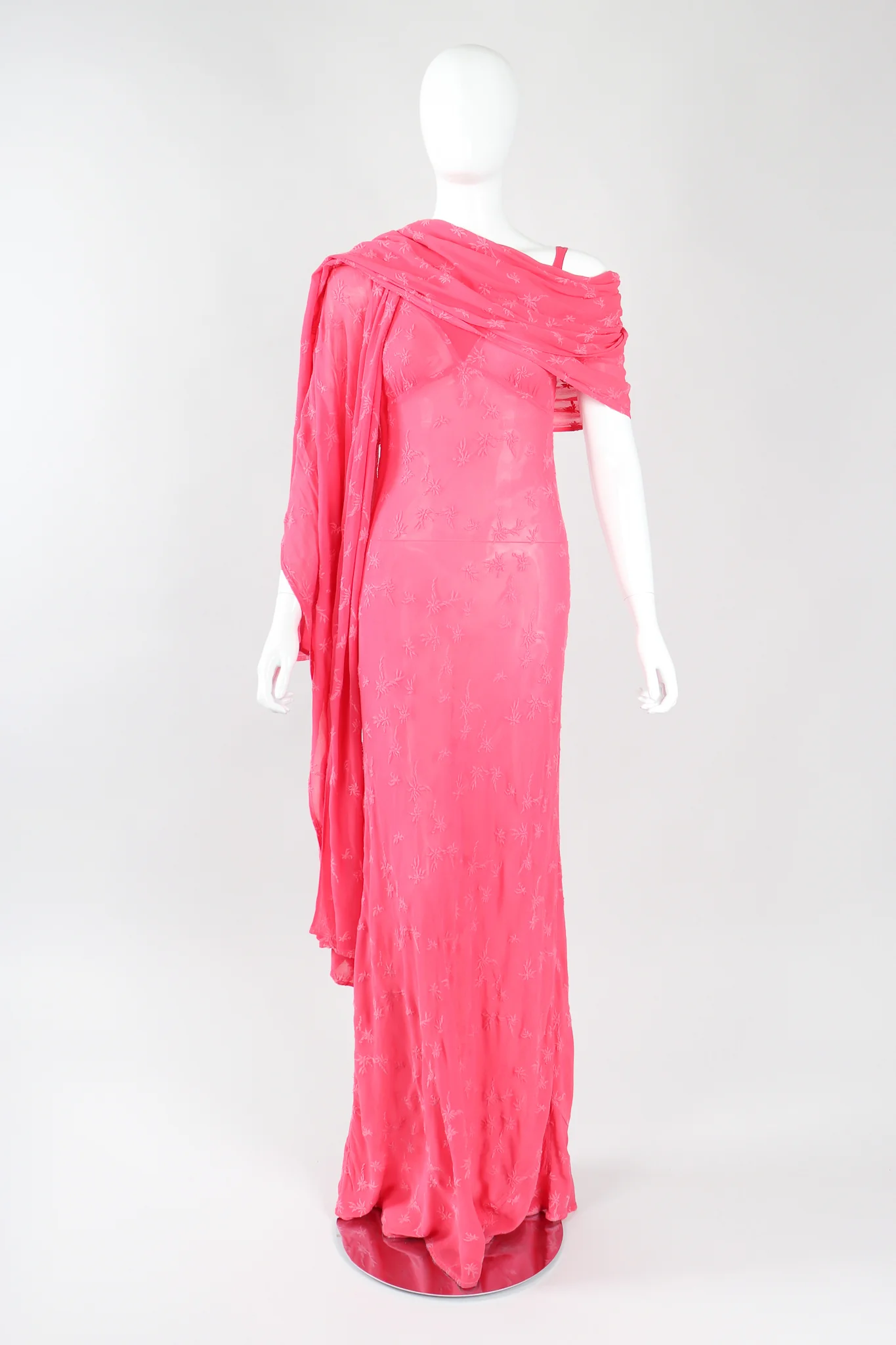 Embroidered Slip Dress & Shawl - Image 2
